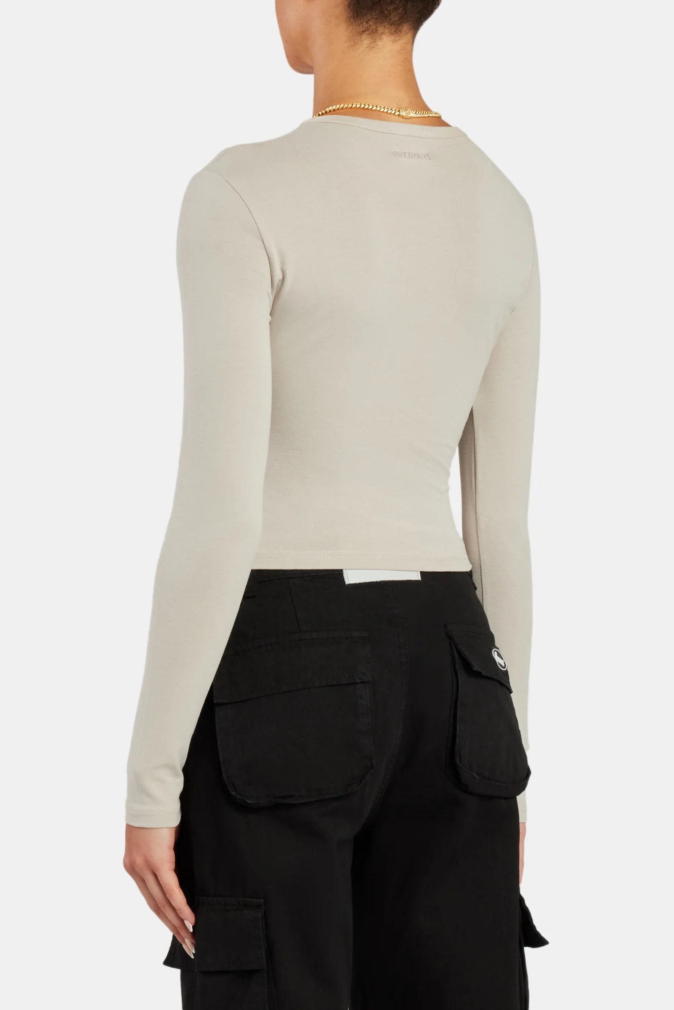 Long Sleeve Top - Stone - Image 2