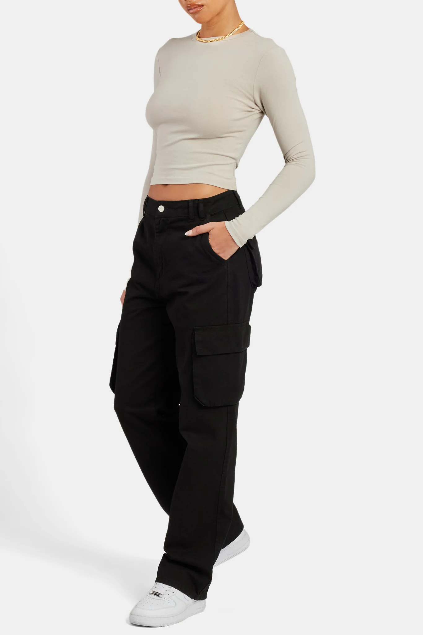 Long Sleeve Top - Stone - Image 4