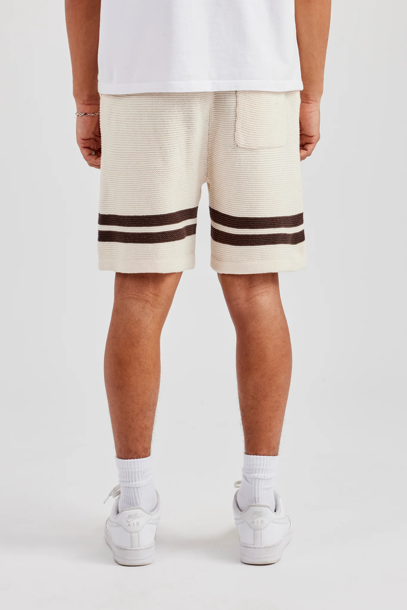 Loose Fit Knitted Short - Off White - Image 3