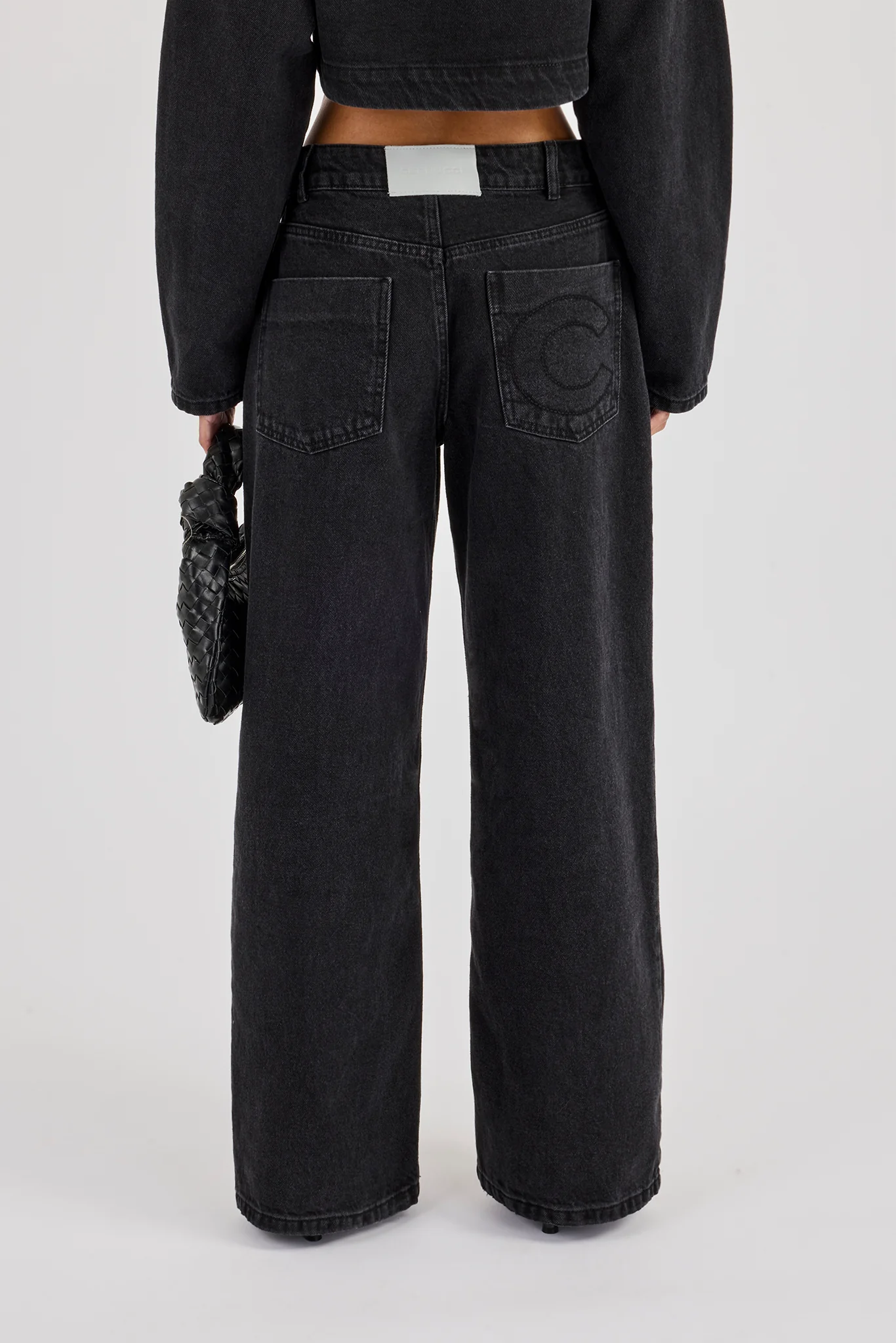 Low Rise Baggy Fit Jean - Washed Black - Image 3