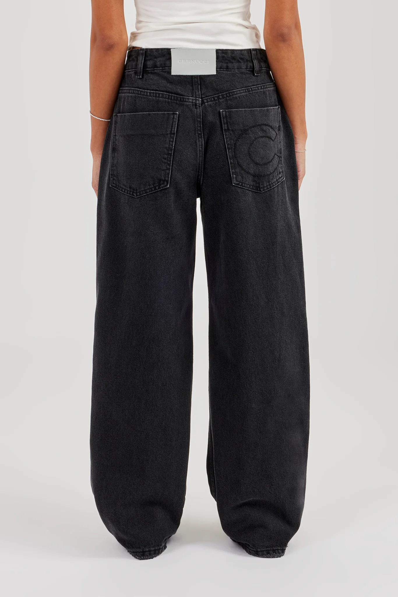 Low Rise Baggy Jean - Washed Black - Image 3