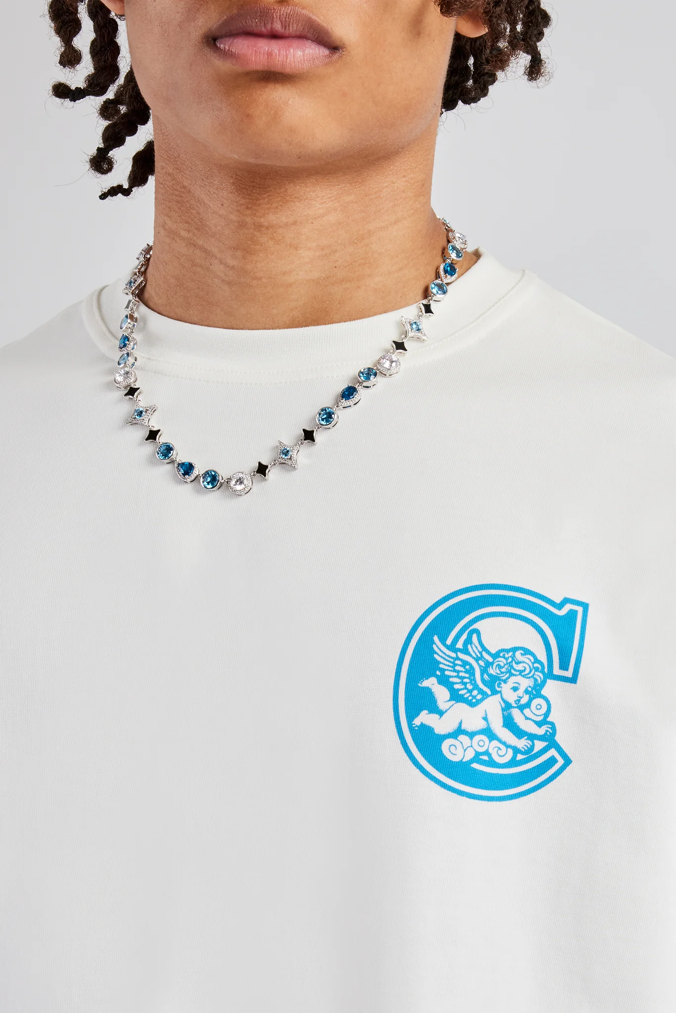 Members Club Back Print Oversized T-Shirt - Off White - Image 3