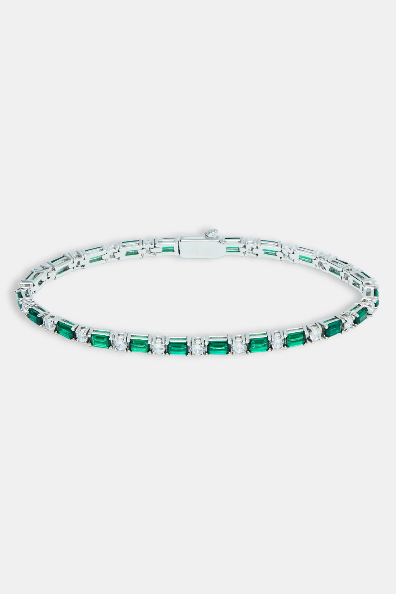 Tennis Bracelet - Green & White - Image 2