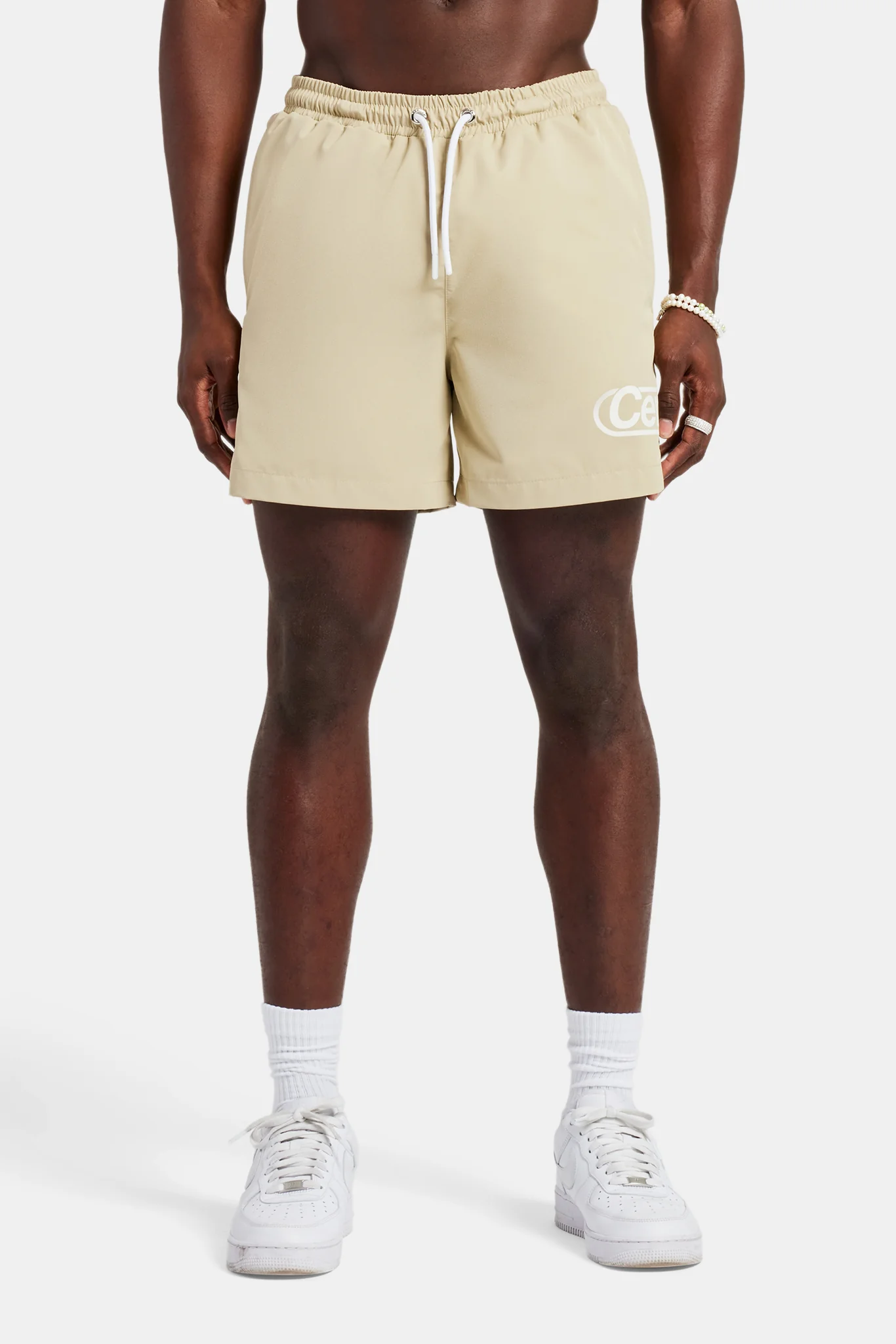Mens Contrast Swimshort - Sand - Image 3