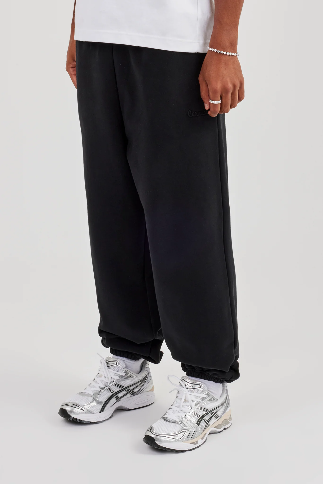 Mens Cuffed Jogger - Black - Image 3