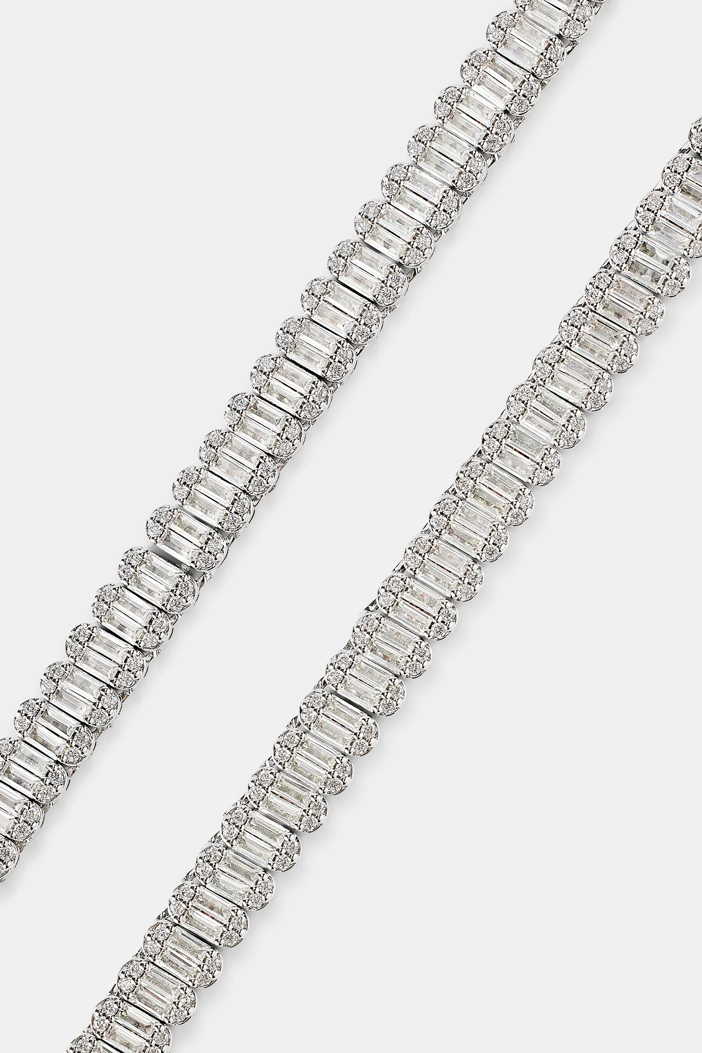 Iced Baguette Stone Tennis Chain - 6mm - Image 2