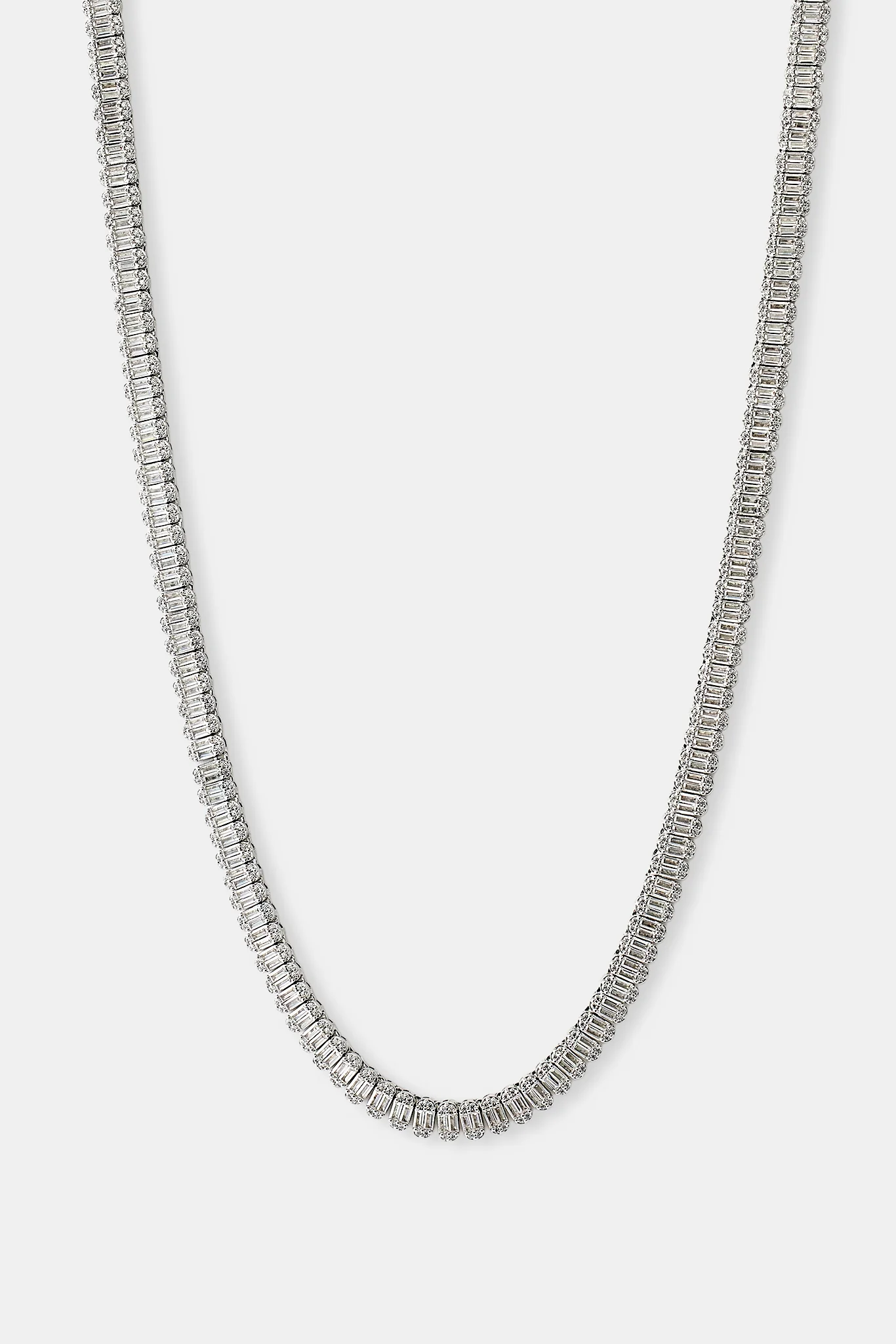 Iced Baguette Stone Tennis Chain - 6mm - Image 4