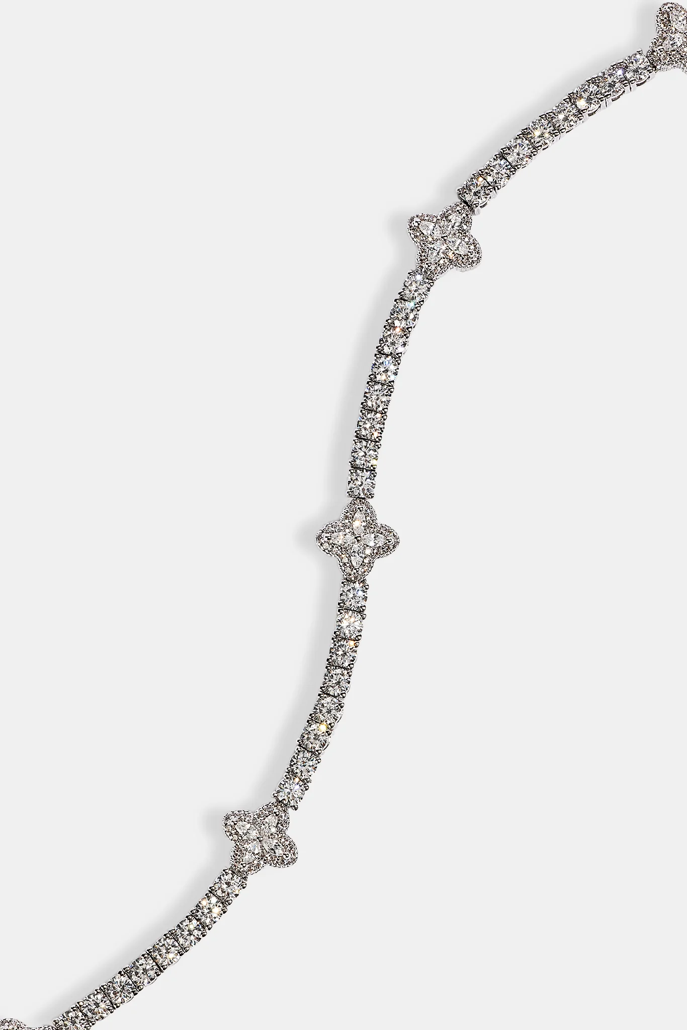 Iced Repeating Motif Tennis Bracelet - 3mm - Image 3