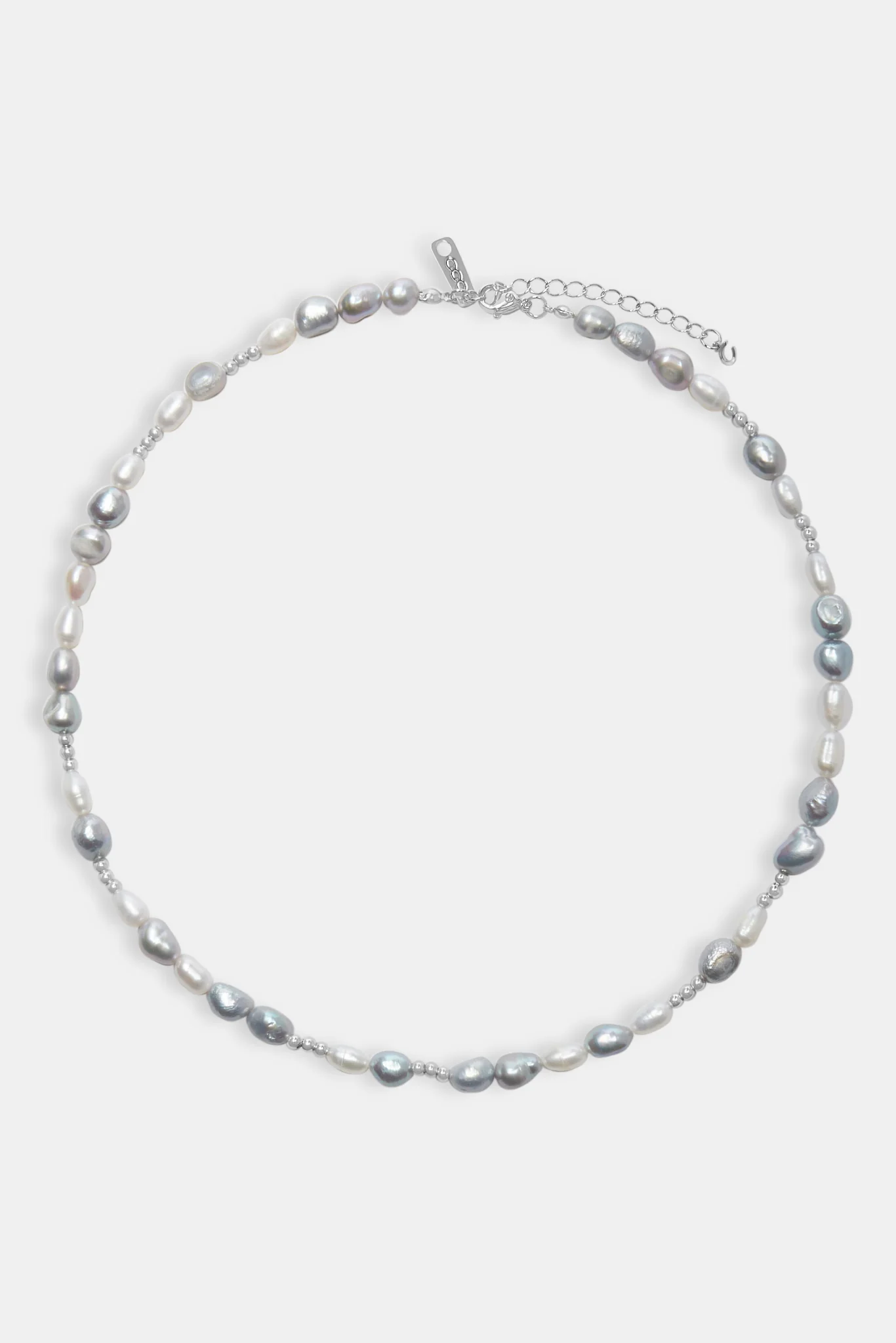 Metallic Freshwater Pearl Ice Ball Necklace - 6mm - Image 3