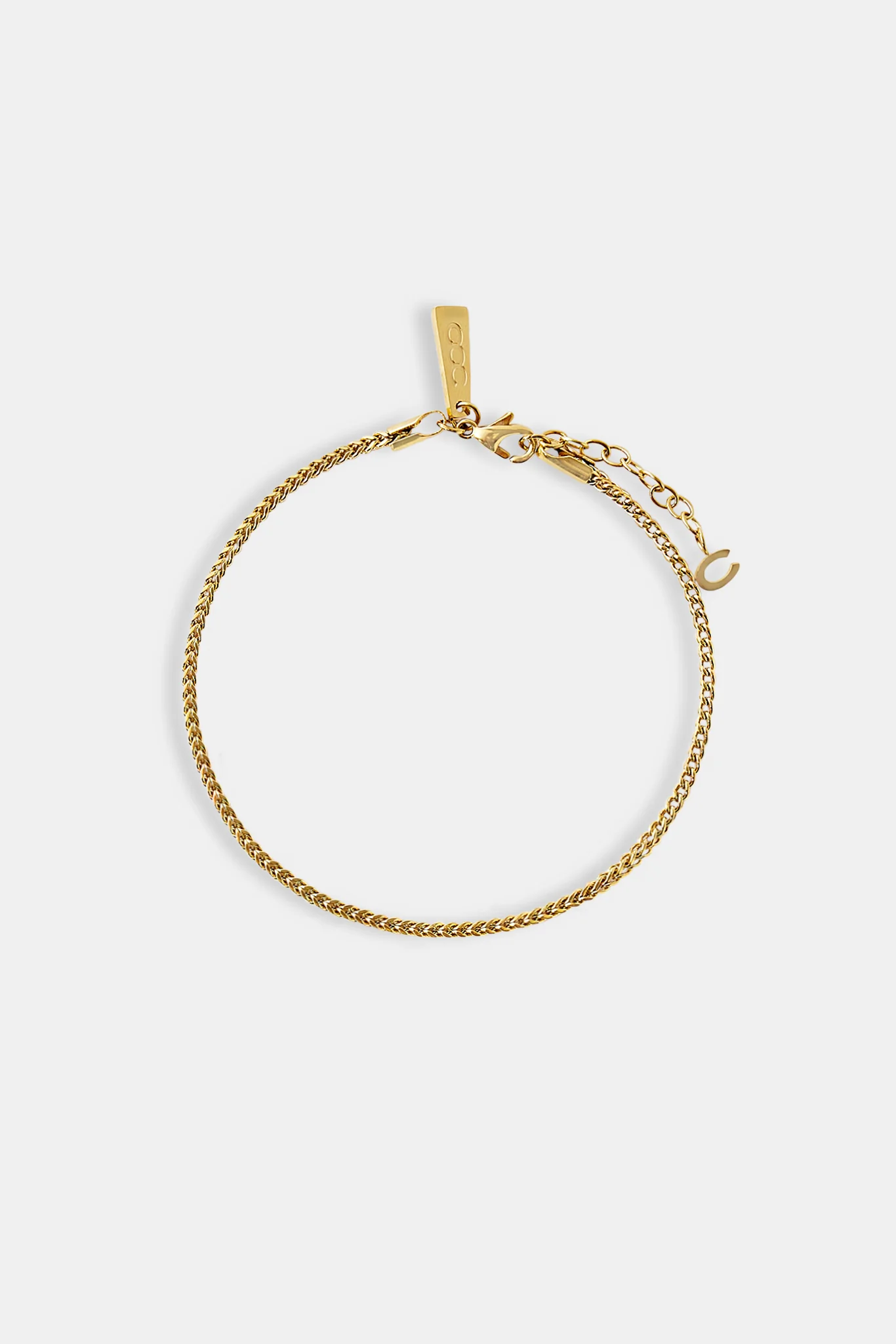 Micro Franco Bracelet - 1.5mm - Gold - Image 2