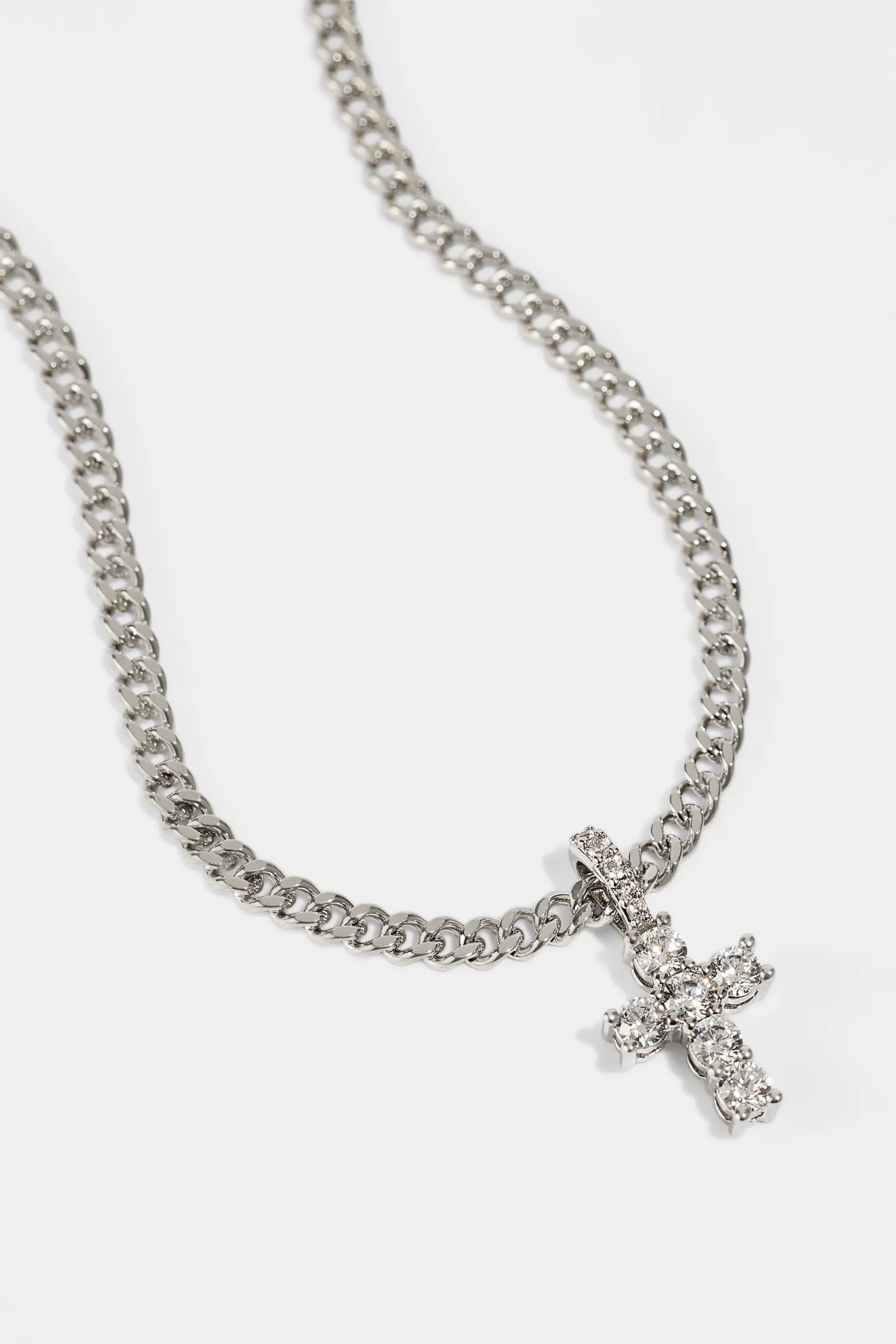 Micro Iced Cross Cuban Necklace - 10mm - Image 3