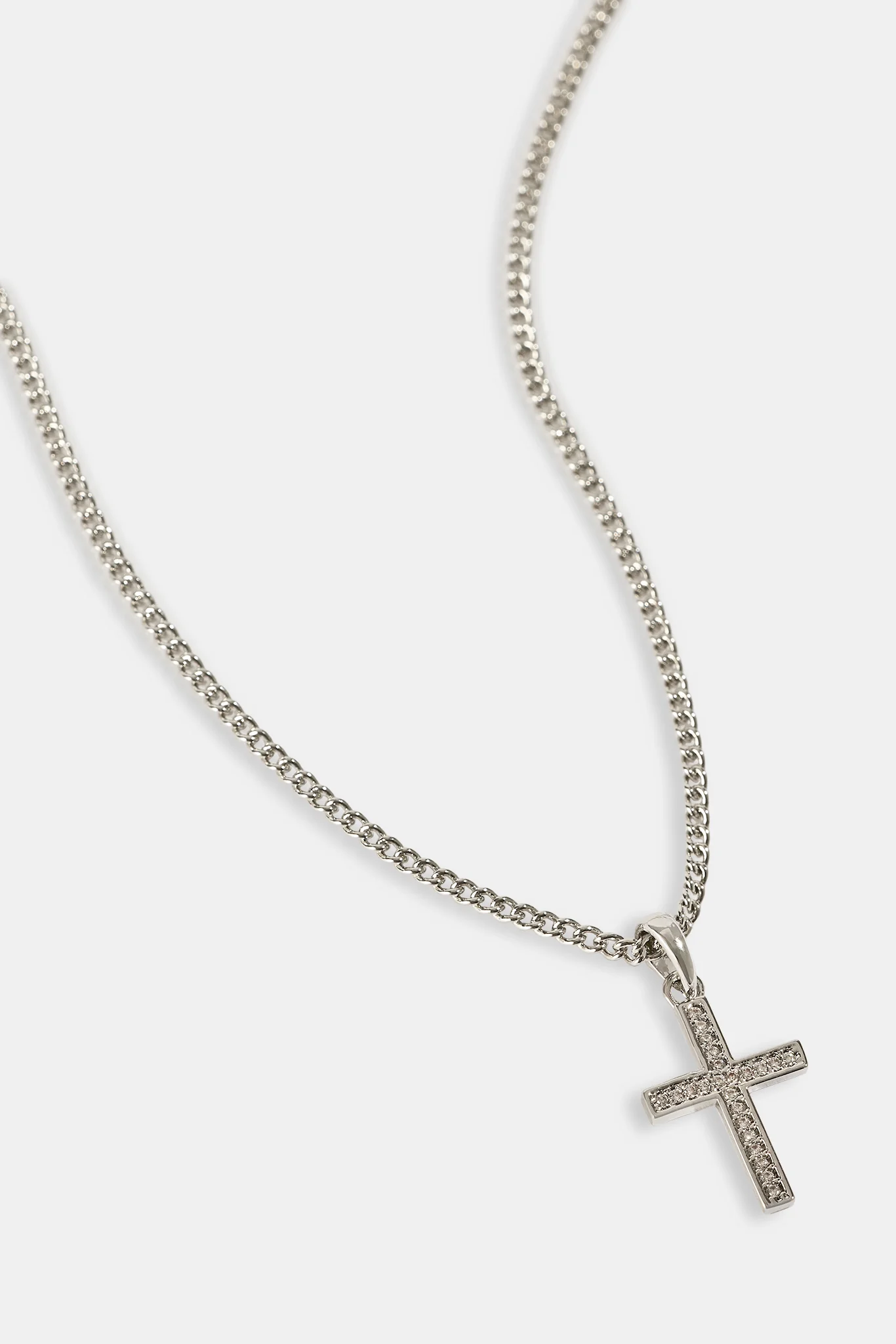 Micro Iced Cross Necklace - 15mm - Image 2