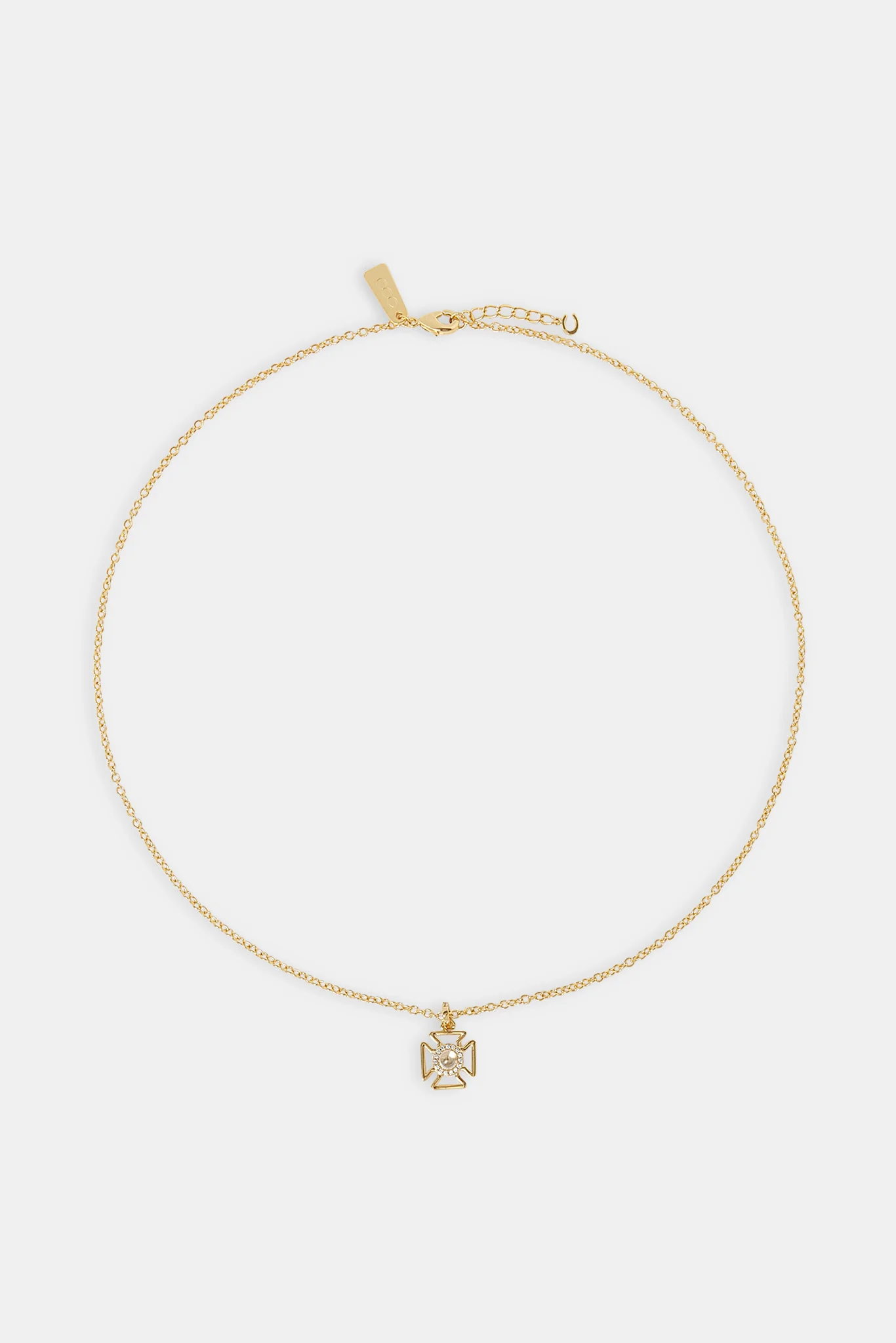 Micro Iced Outline Motif Necklace - 12mm - Gold - Image 4