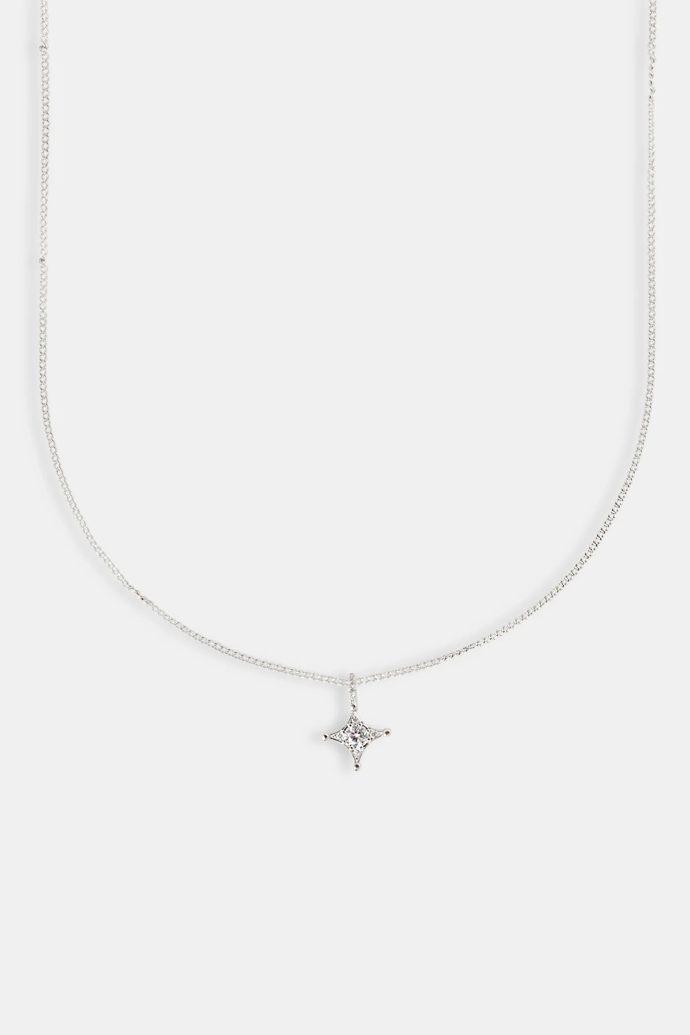 Micro Iced Star Pendant Necklace - 10mm - Image 2