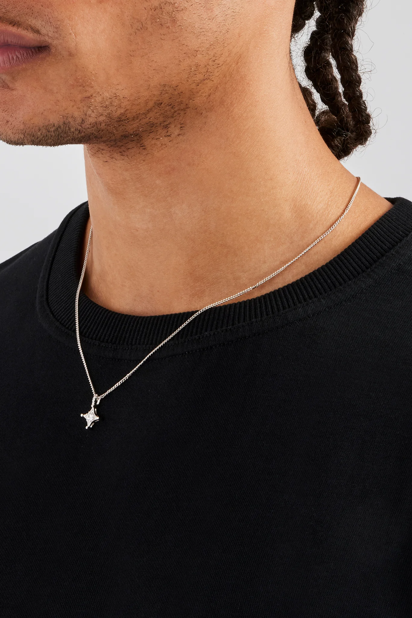 Micro Iced Star Pendant Necklace - 10mm - Image 3