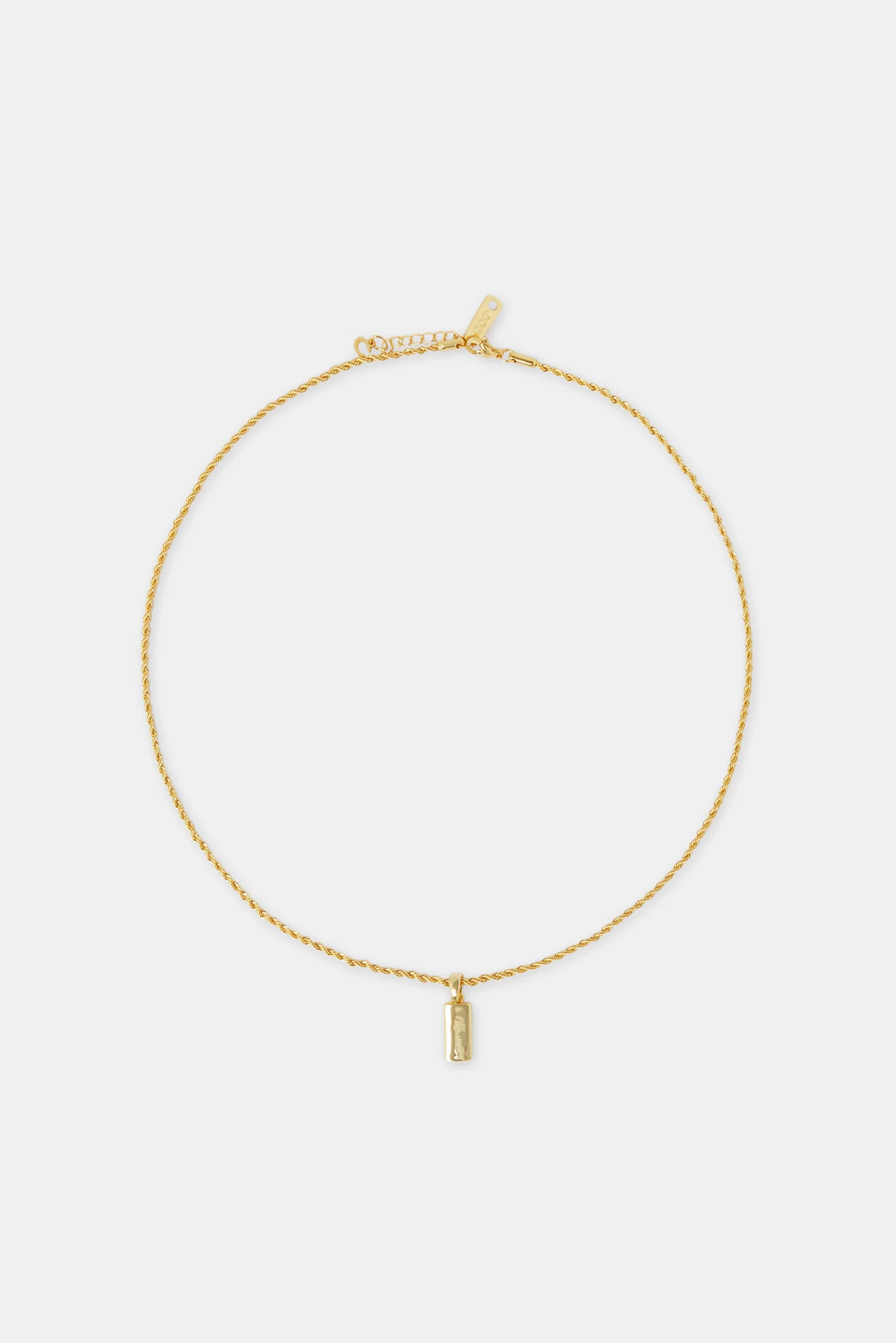 Micro Polished Bar Rope Necklace - 15mm - Gold - Image 4