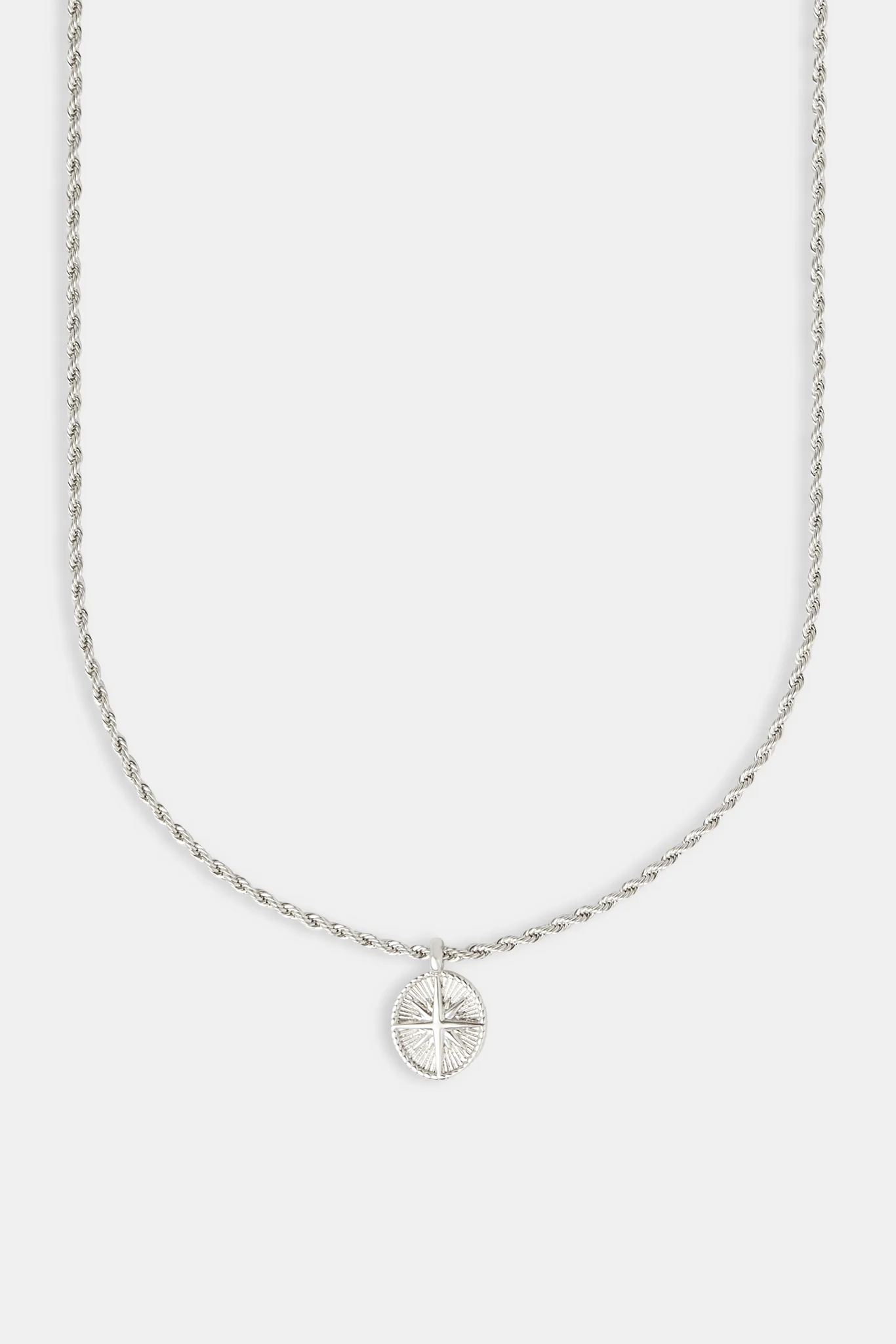 Micro Polished Starburst Rope Necklace - 15mm - Image 2