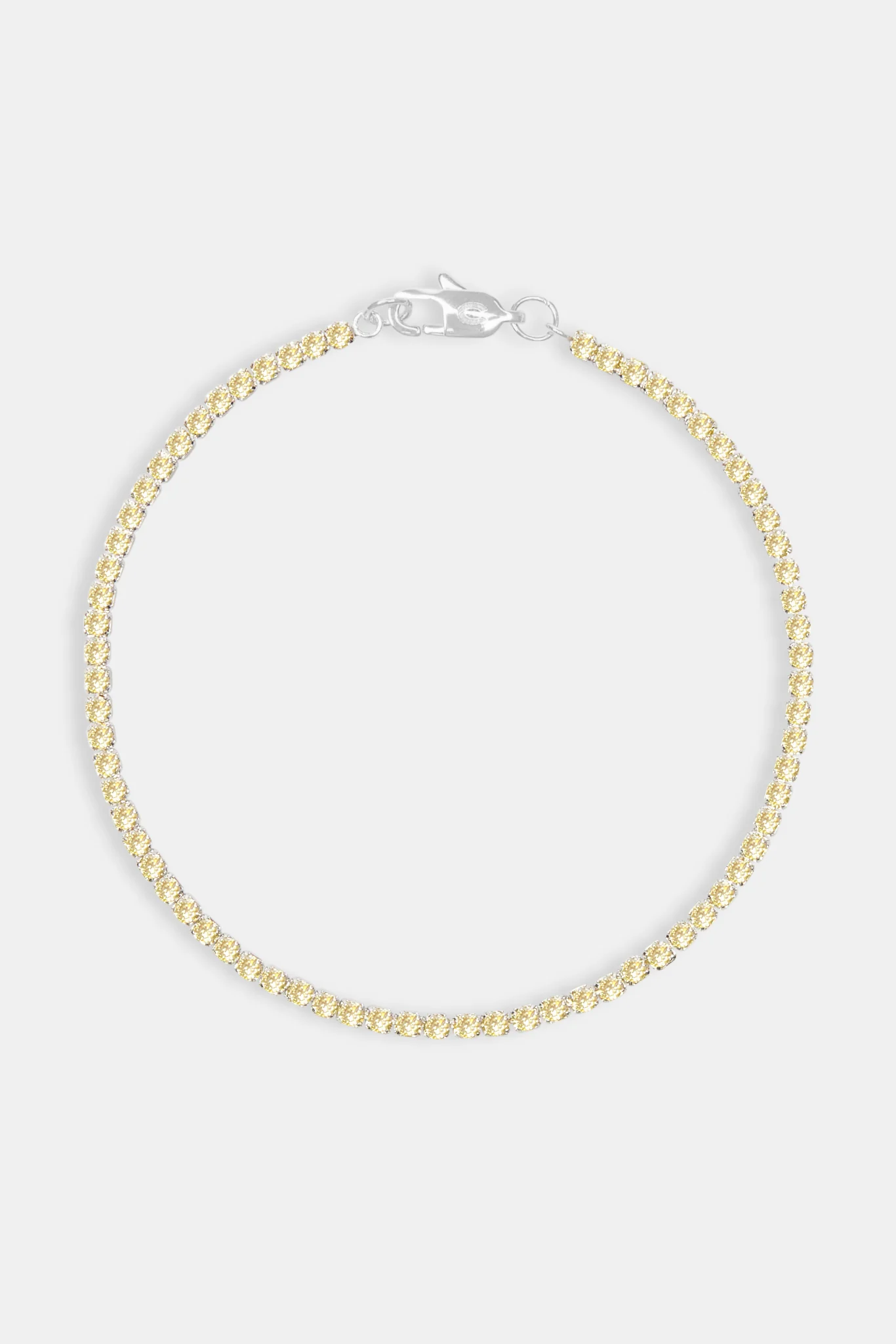 Micro Tennis Bracelet Lemon - White 2.5mm - Image 2