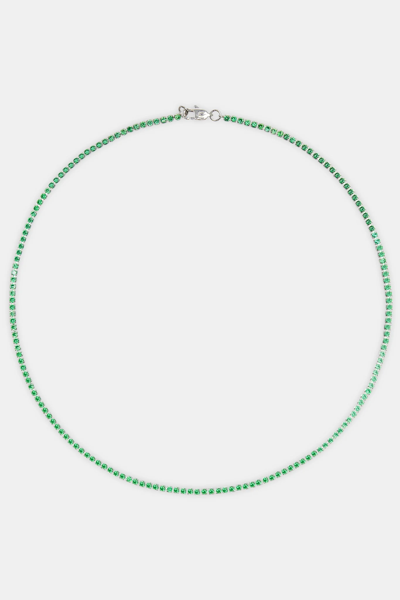 Micro Tennis Chain Green - White 2.5mm - Image 3