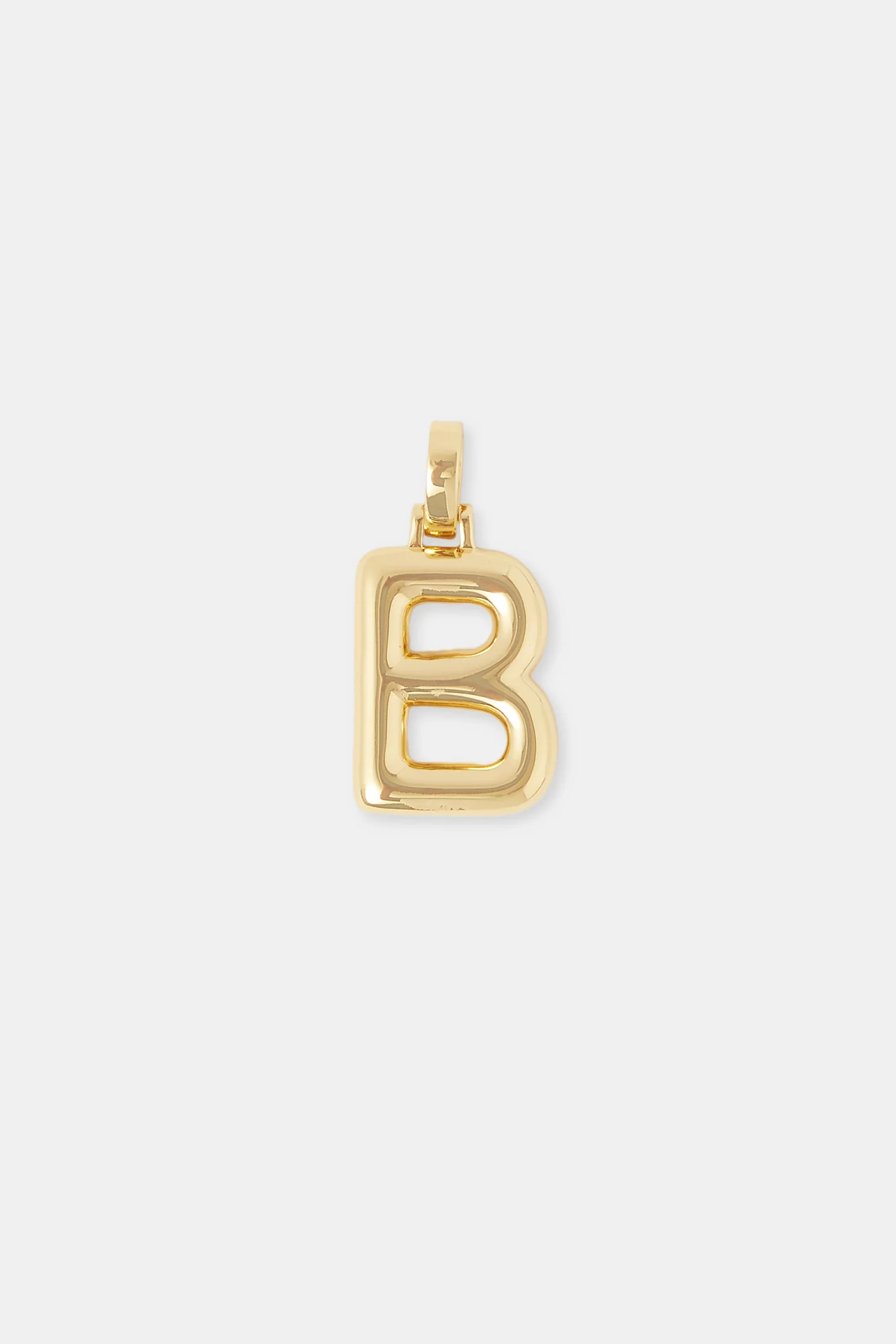 Mini Polished Balloon Letter Pendant - 20m - Gold - Image 2