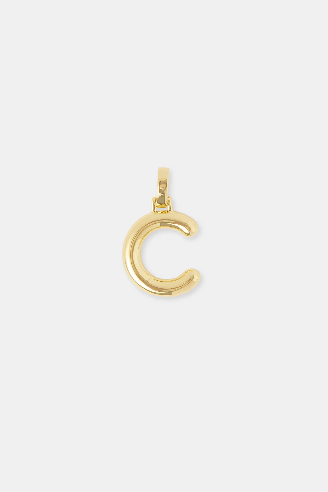 Mini Polished Balloon Letter Pendant - 20m - Gold - Image 3