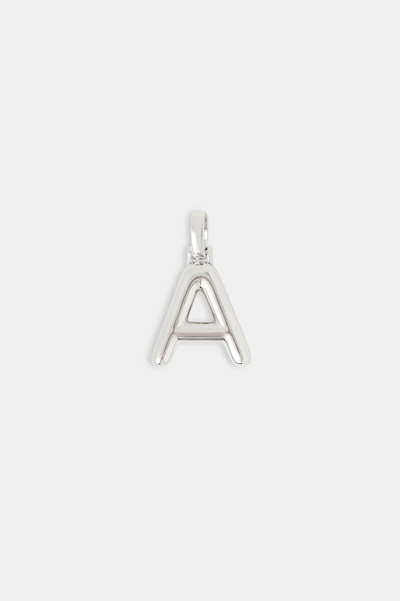 Mini Polished Balloon Letter Pendant - 20mm