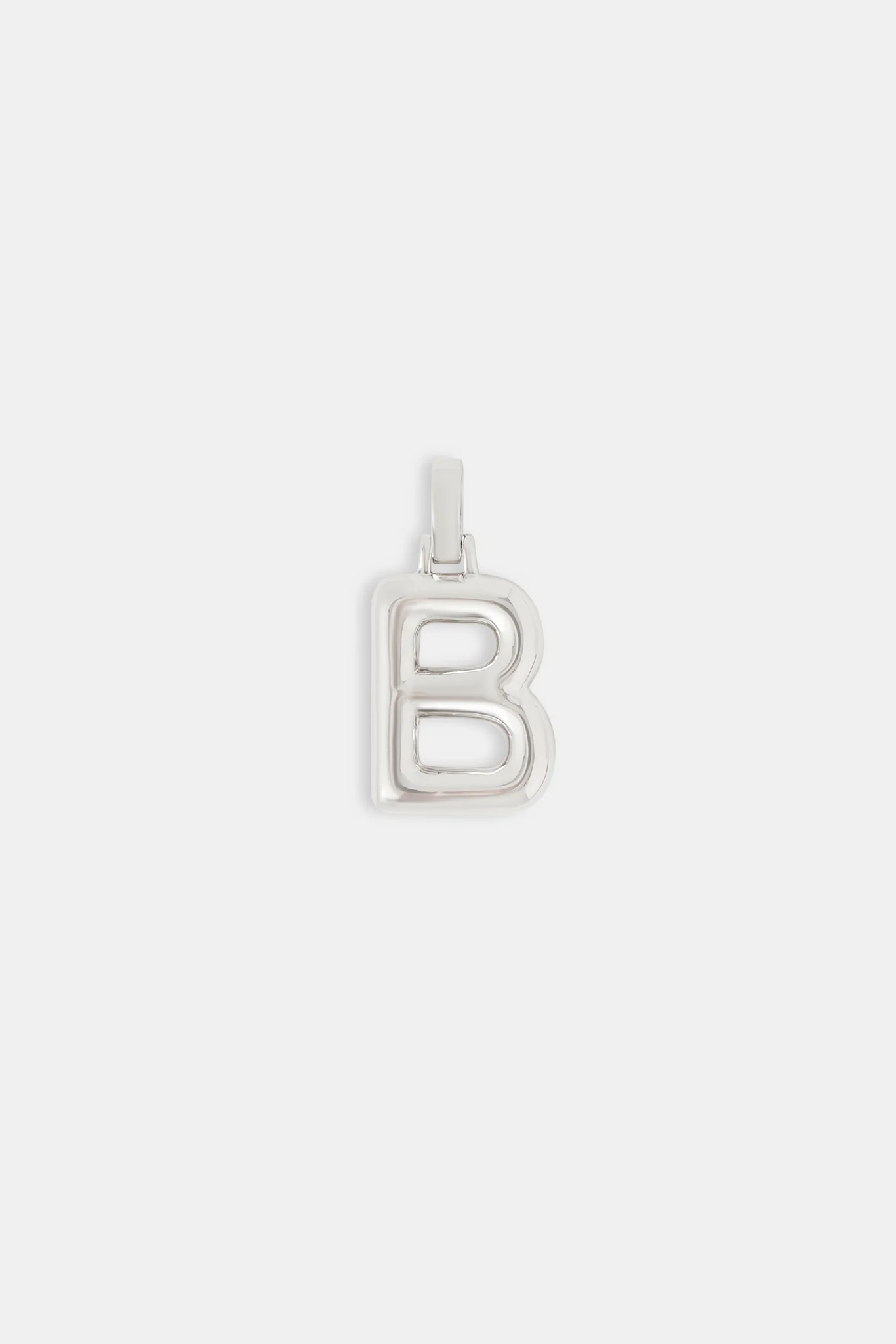 Mini Polished Balloon Letter Pendant - 20mm - Image 2