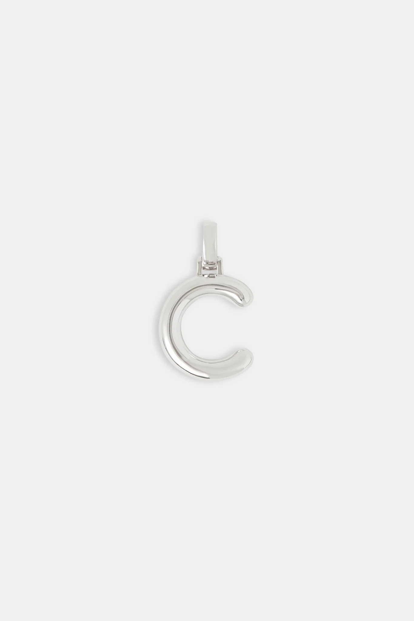 Mini Polished Balloon Letter Pendant - 20mm - Image 3