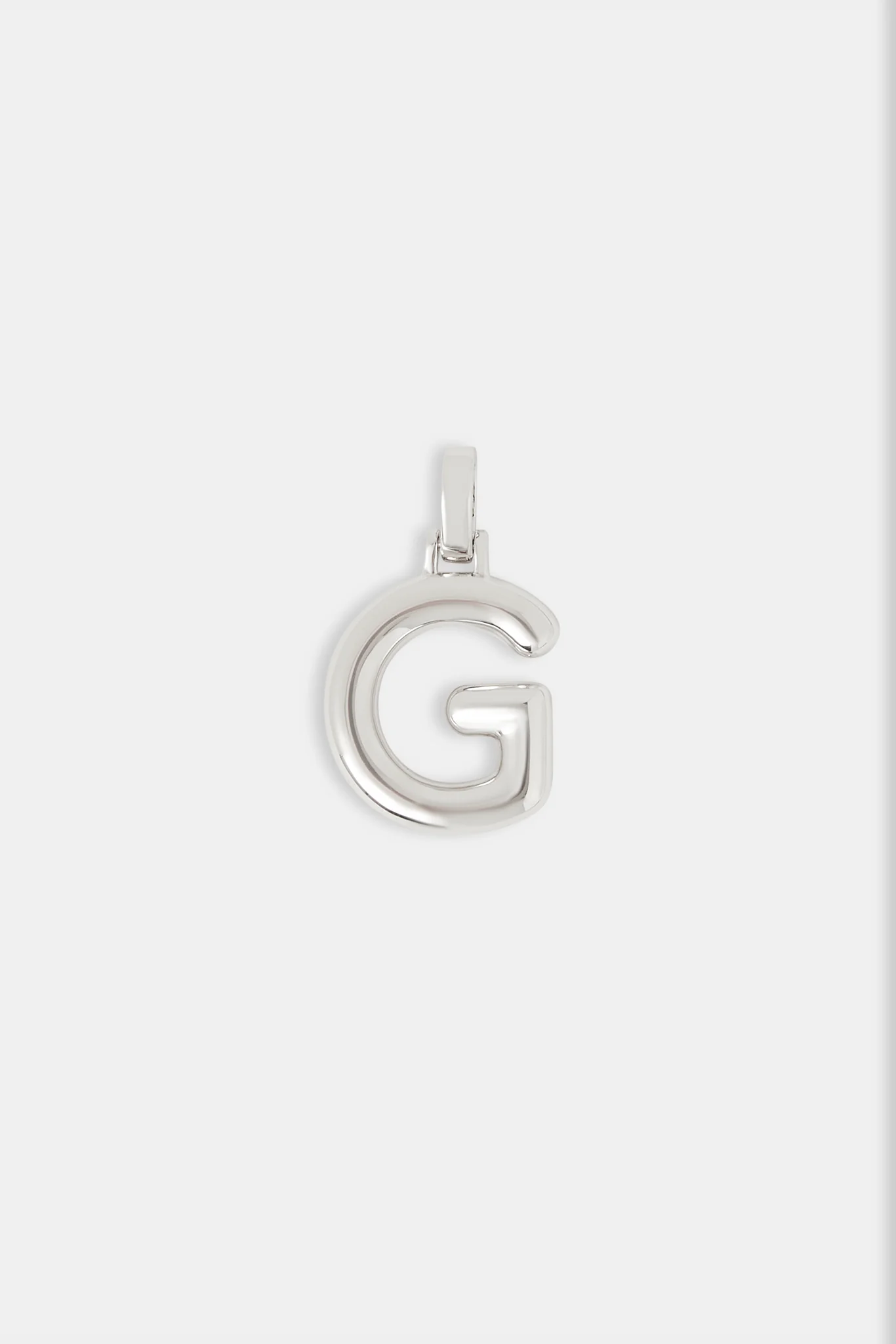 Mini Polished Balloon Letter Pendant - 20mm - Image 6