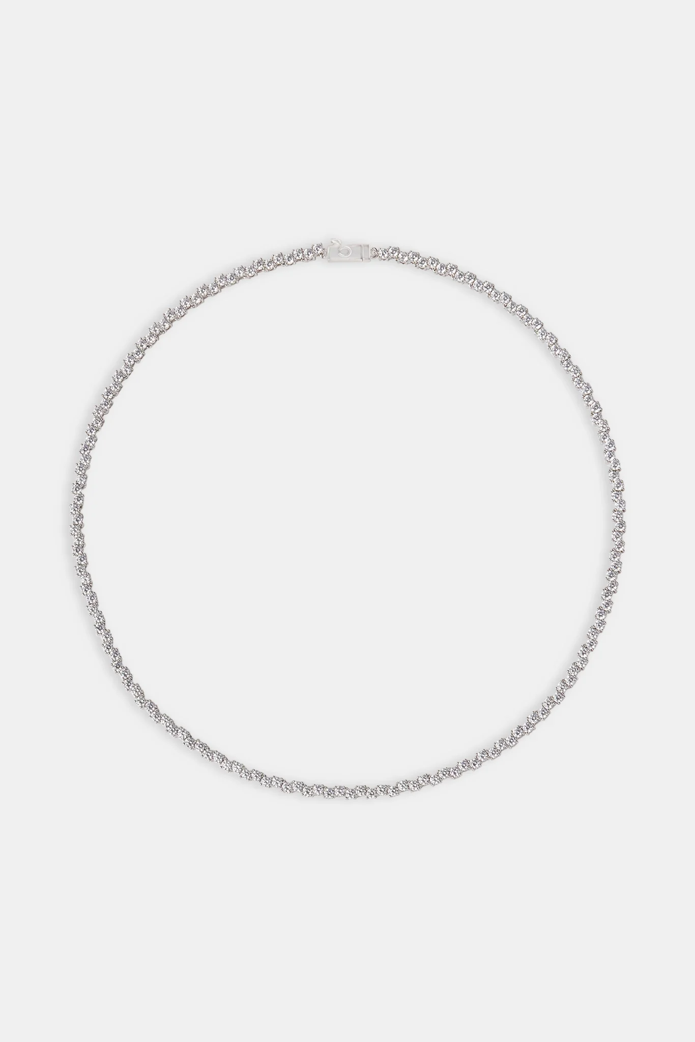 Mixed Square Stone Tennis Chain - 3mm - Image 2
