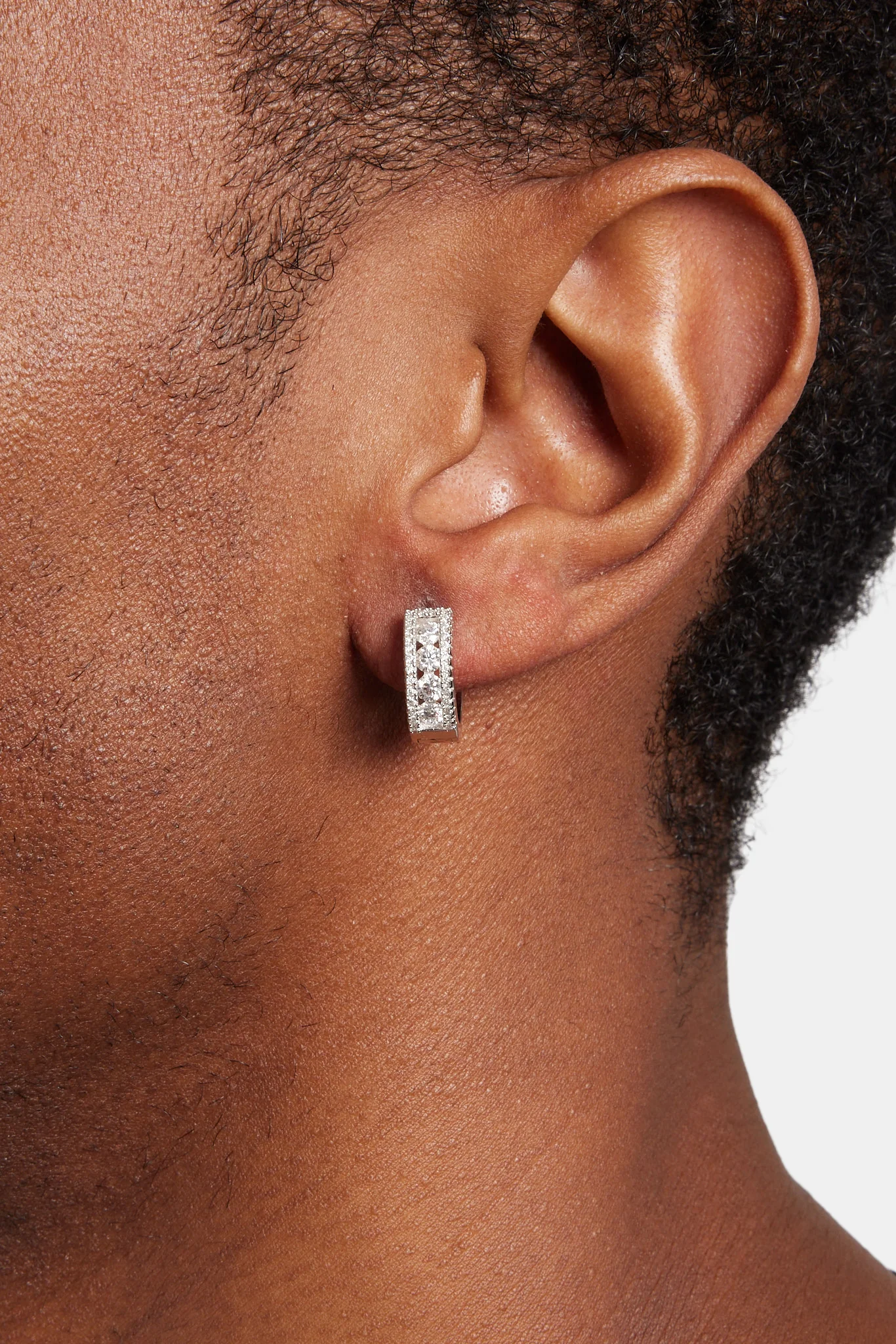 Moissanite Huggie Earrings - Image 2