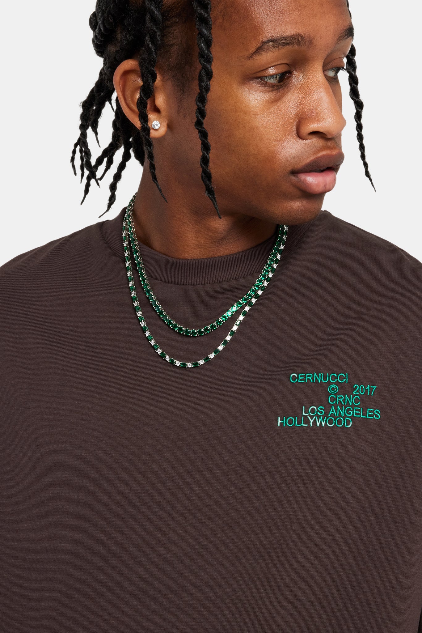 Motel Back Graphic Oversized T-Shirt - Chocolate - Image 2