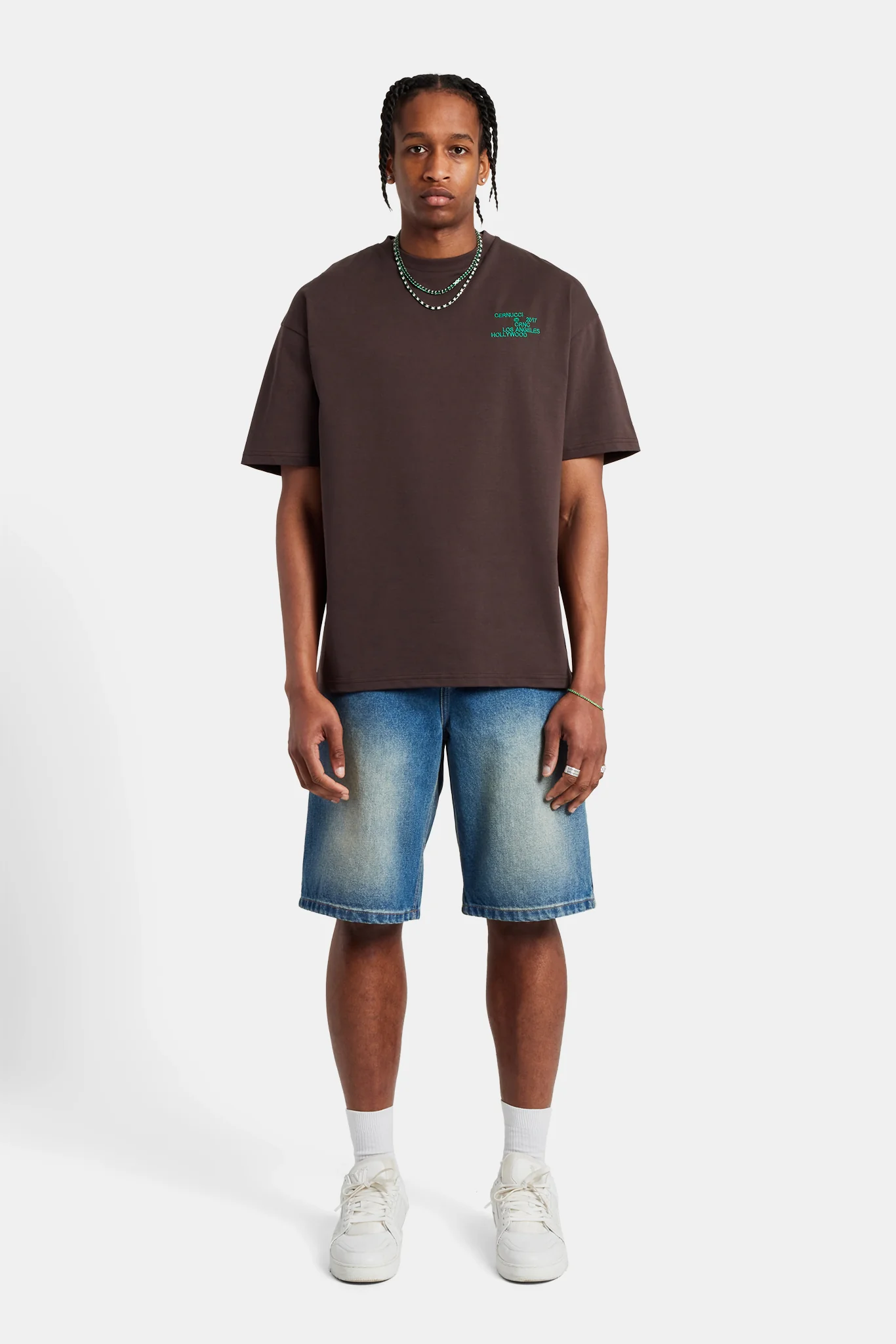 Motel Back Graphic Oversized T-Shirt - Chocolate - Image 3