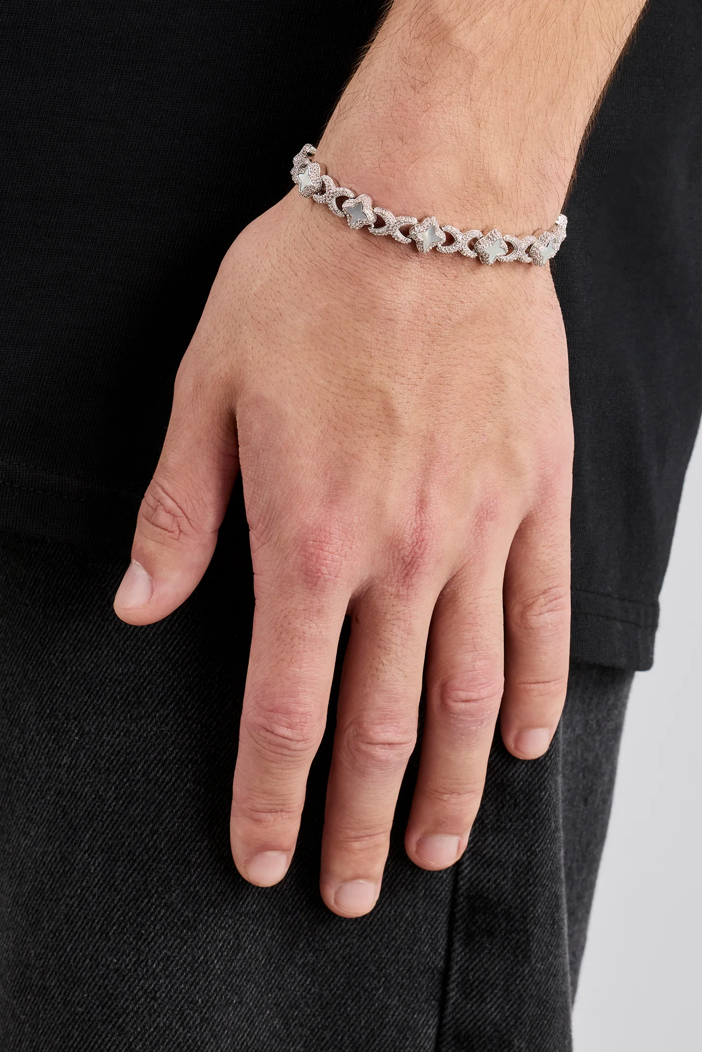 Mother of Pearl Baguette Motif Bracelet - 10mm