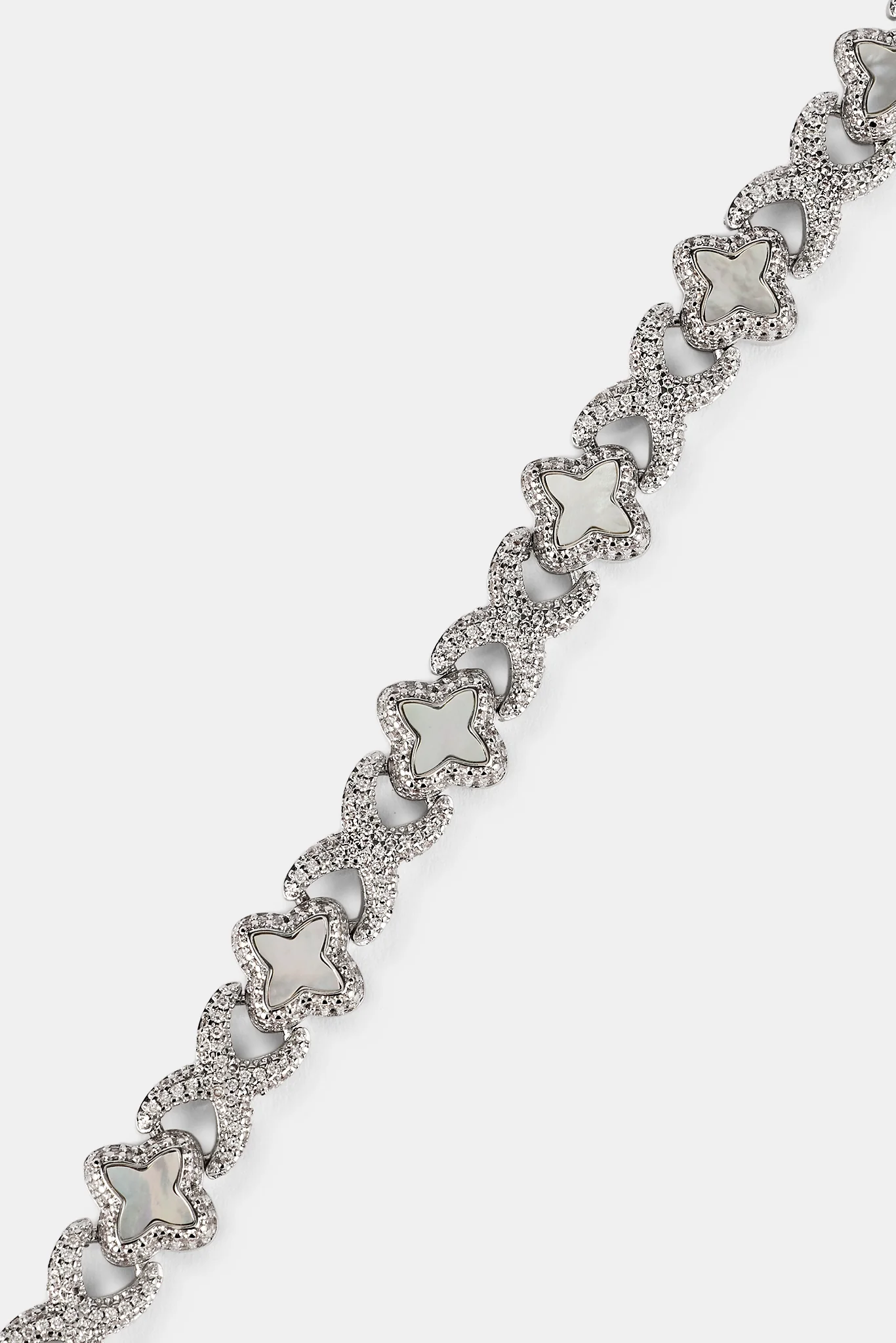 Mother of Pearl Baguette Motif Bracelet - 10mm - Image 3