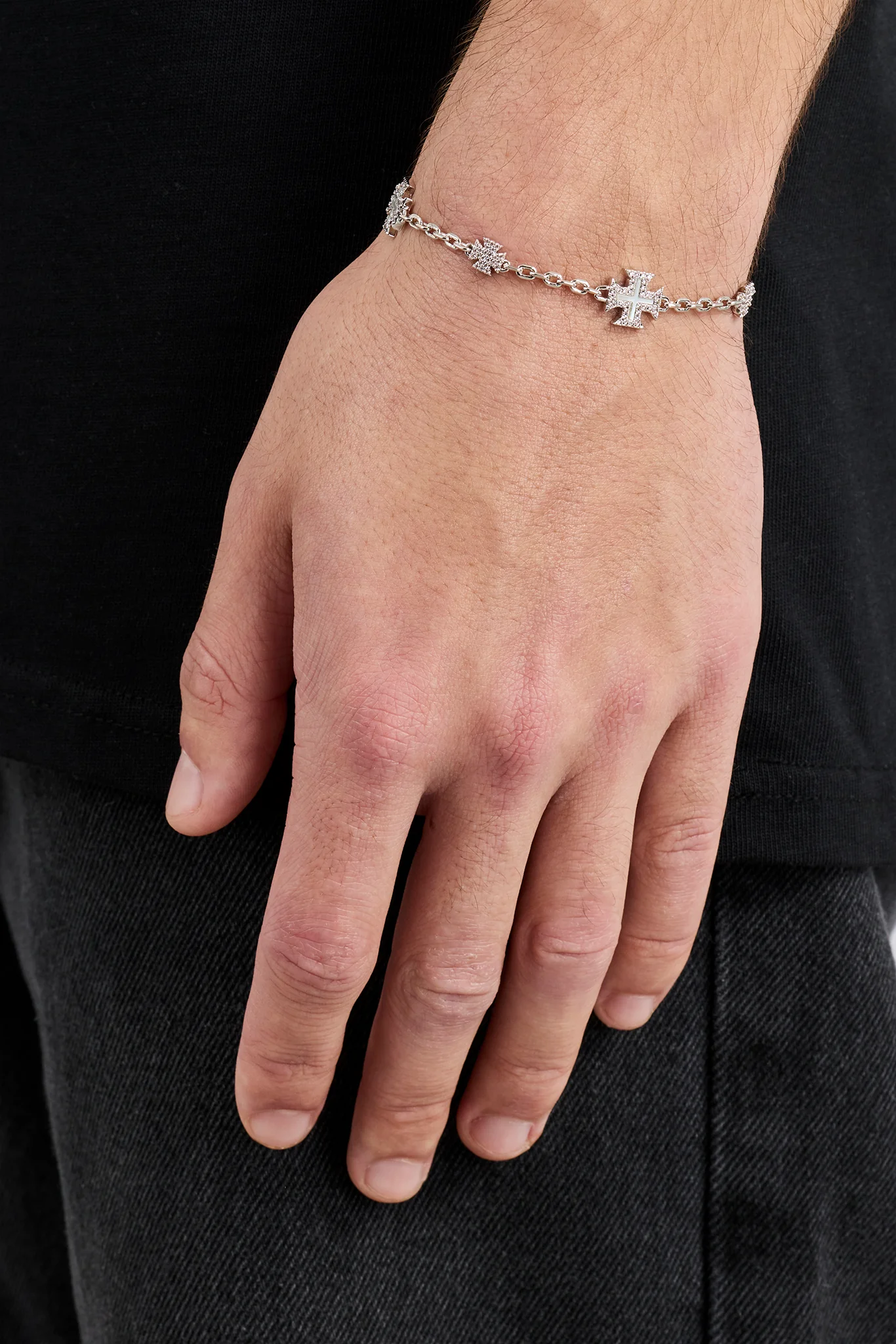 Mother of Pearl Micro Motif Rolo Bracelet - 8mm - Image 2