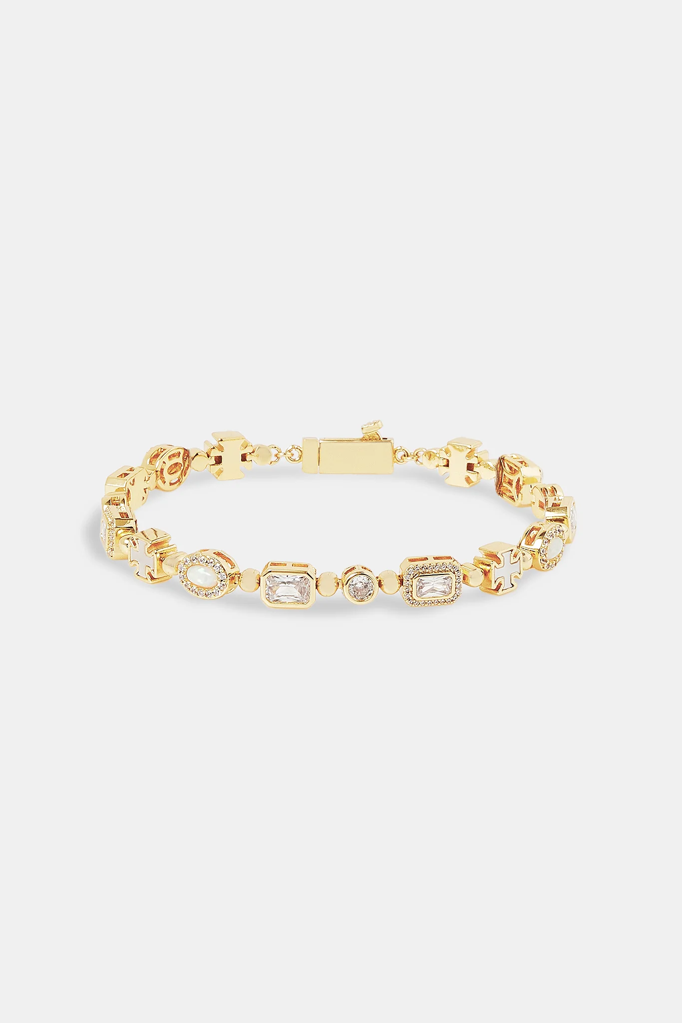 Mother of Pearl Multi Gemstone Bracelet - 6mm - Image 2