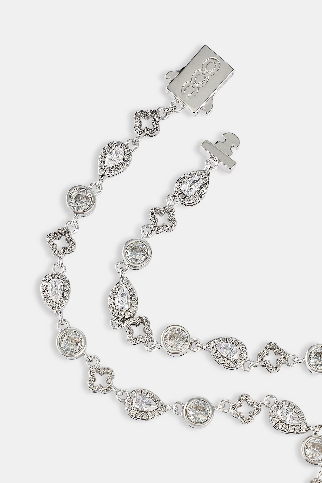 Motif & Clear Gemstone Chain - 6mm - Image 2