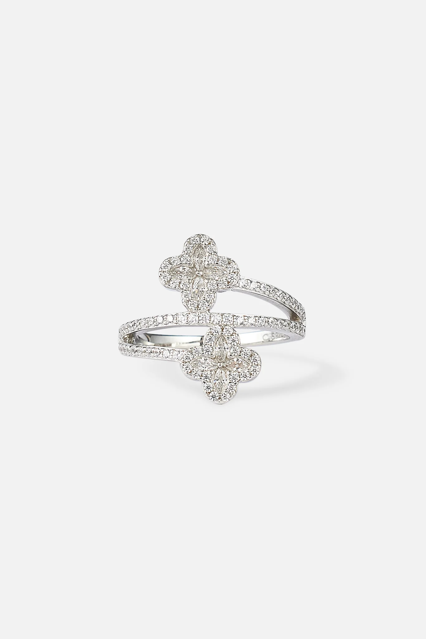 Motif CZ Twist Ring -15mm - White - Image 3