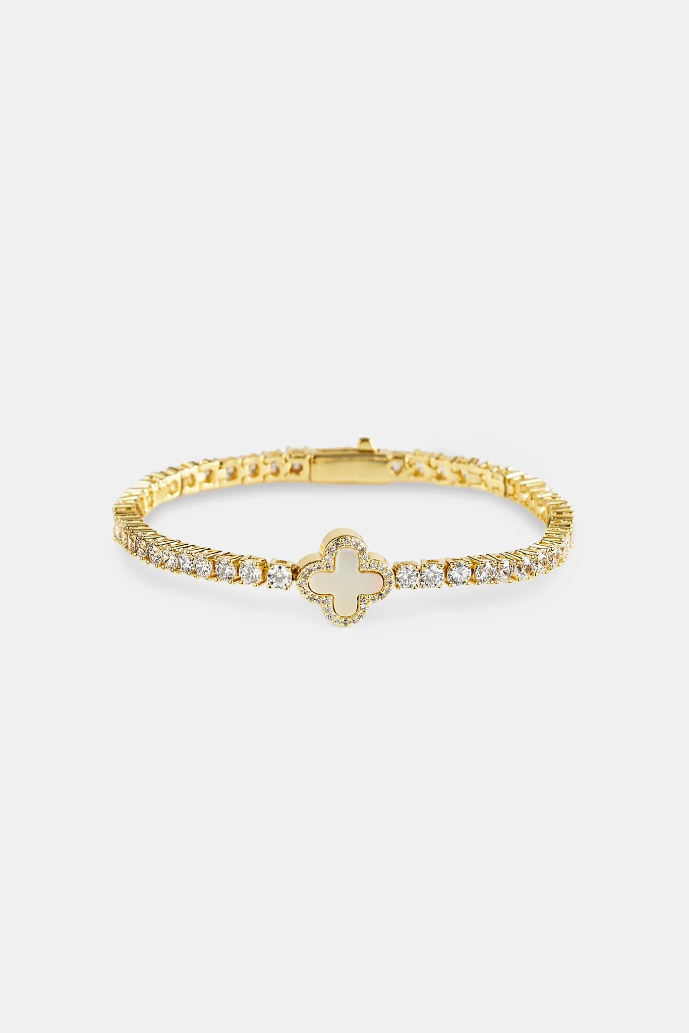 Motif Mother of Pearl Tennis Bracelet - 3mm - Image 3