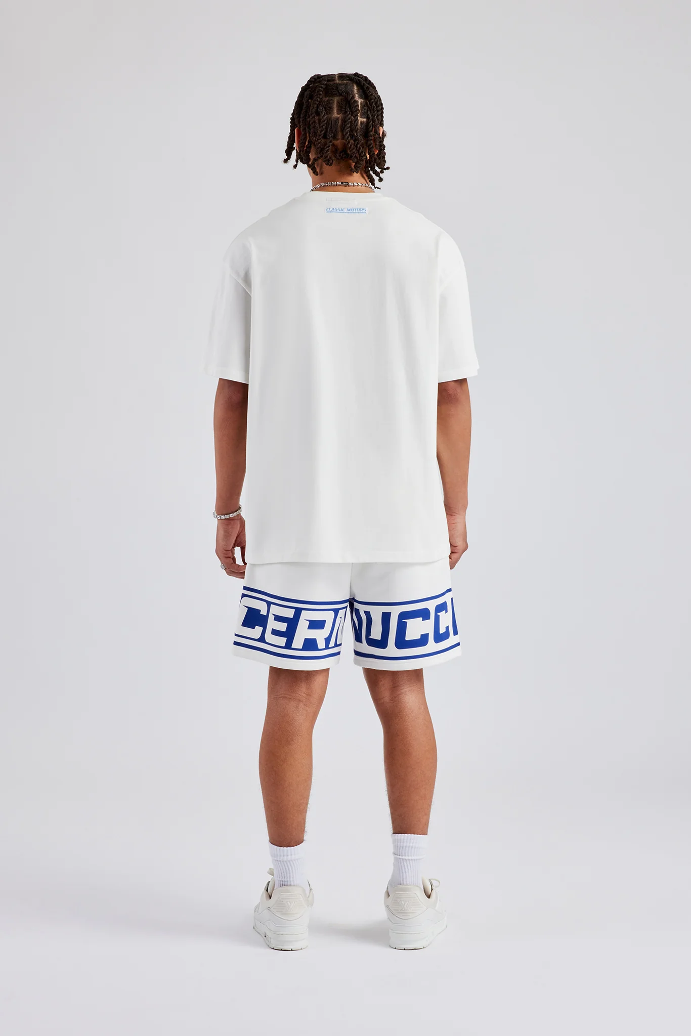 Moto Champions Oversized T-Shirt & Short Set - Off White - Image 3