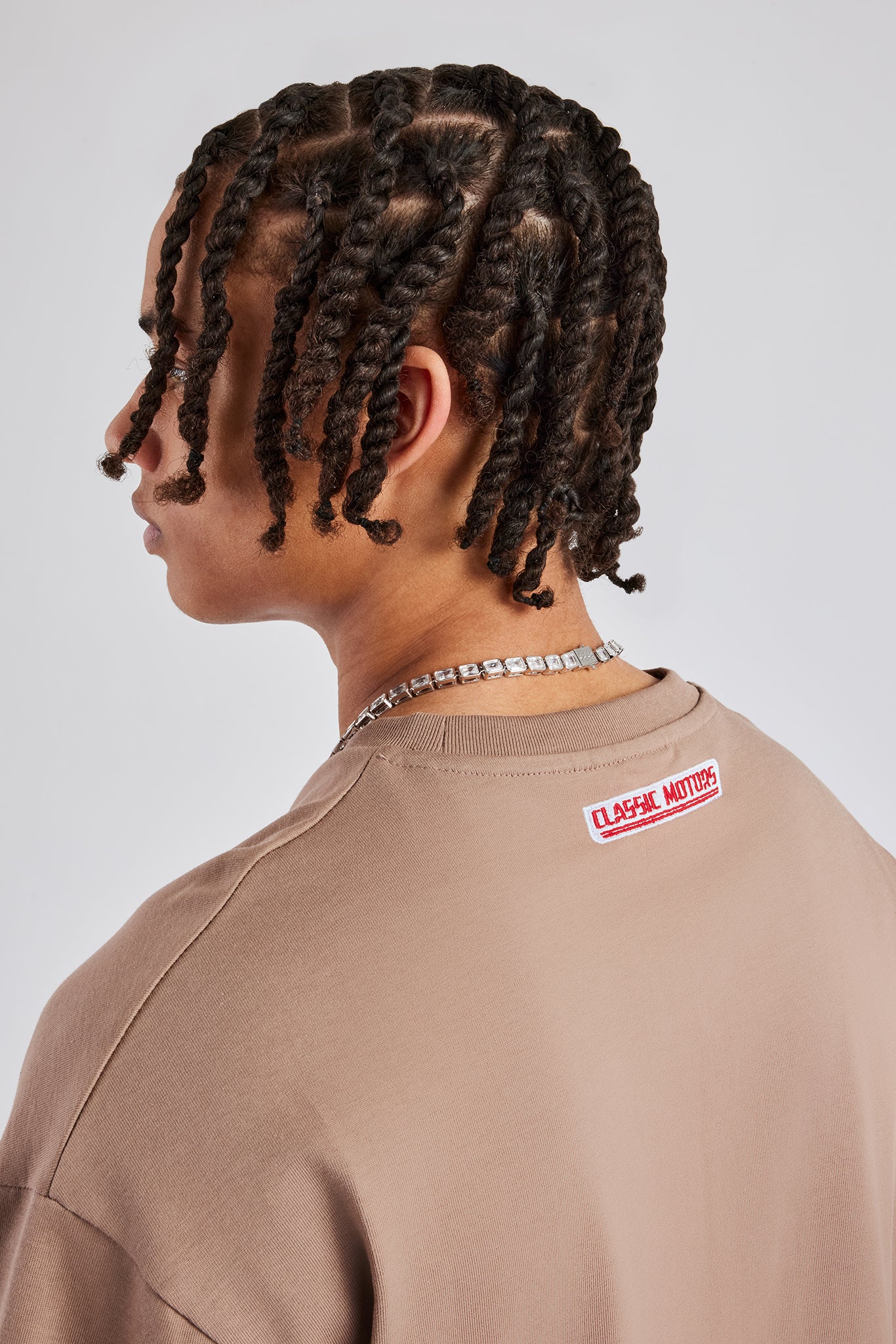 Moto Champions Oversized T-Shirt - Washed Brown - Image 3