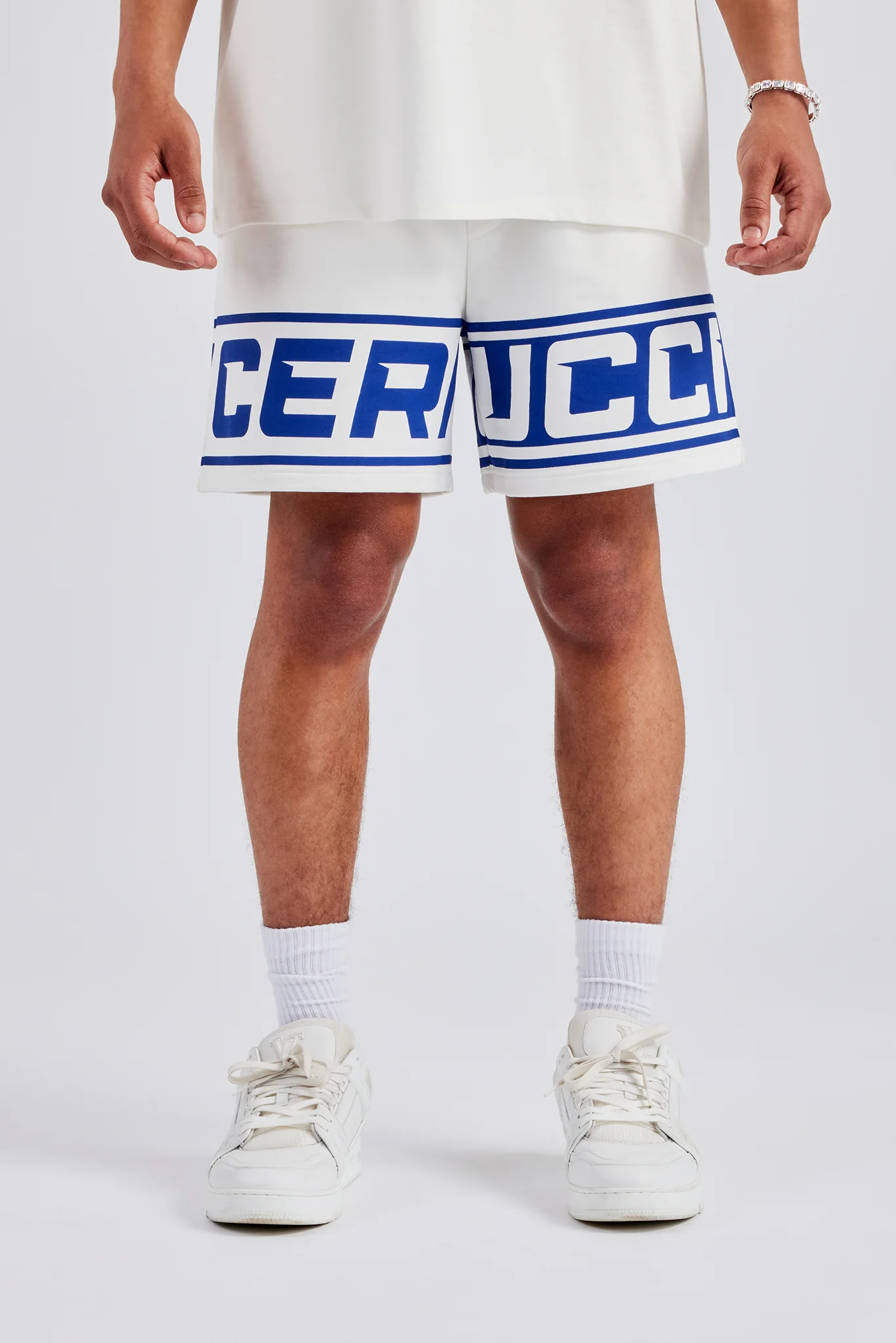 Moto Jersey Shorts - Off White - Image 2