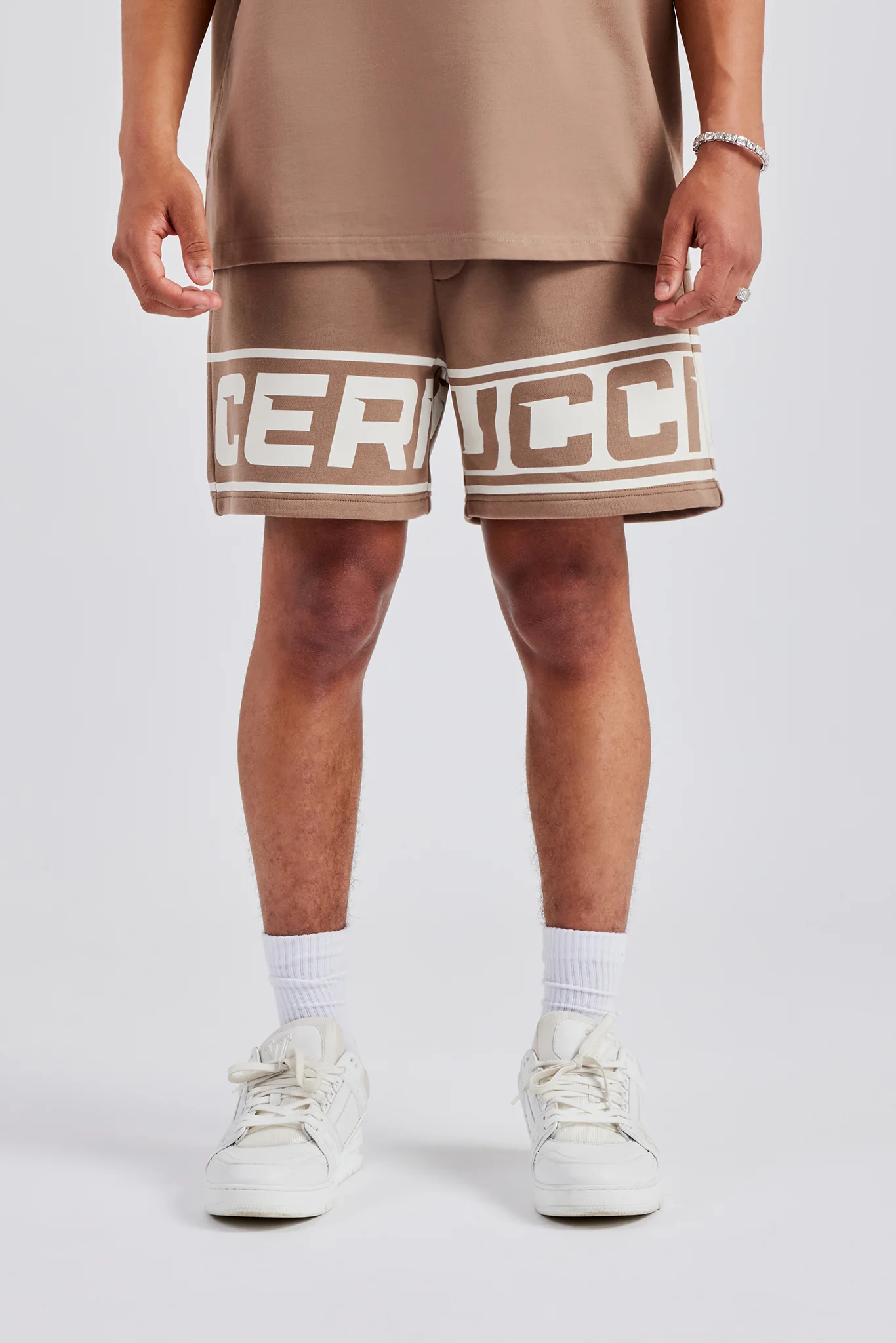 Moto Jersey Shorts - Washed Brown - Image 2