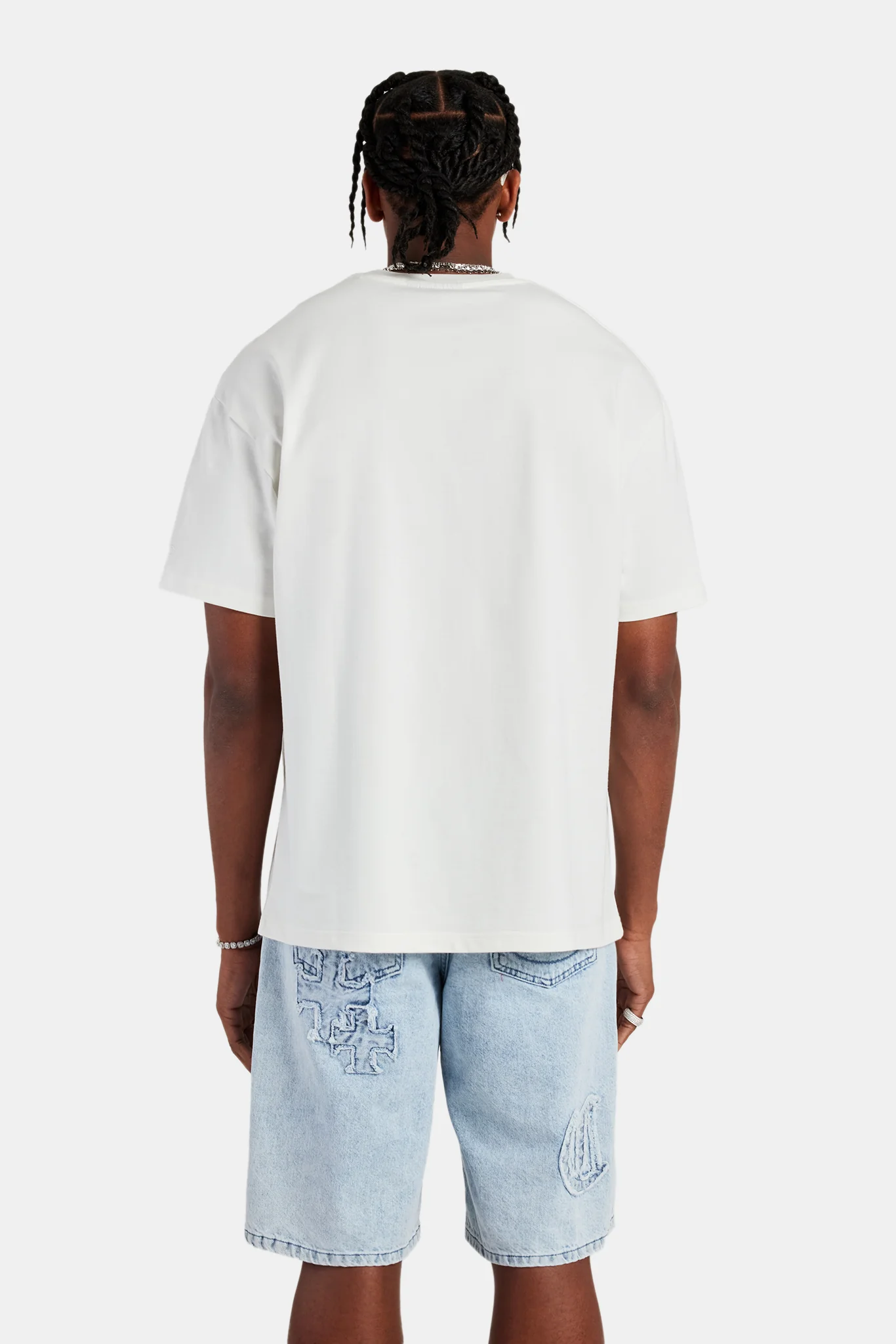 Moto Oversized T-Shirt - Off White - Image 4