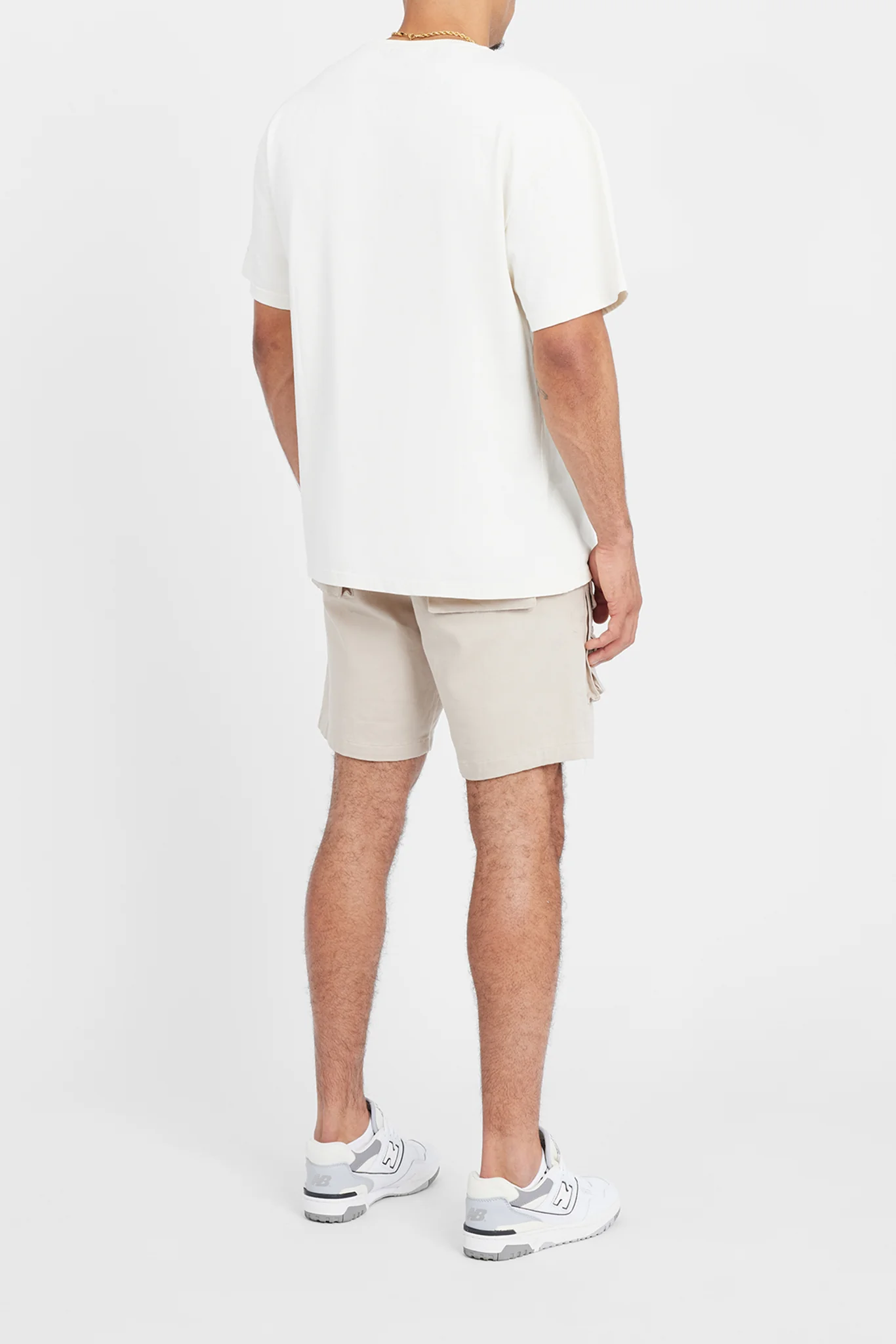 Multi Cargo Pocket Shorts - Beige - Image 4