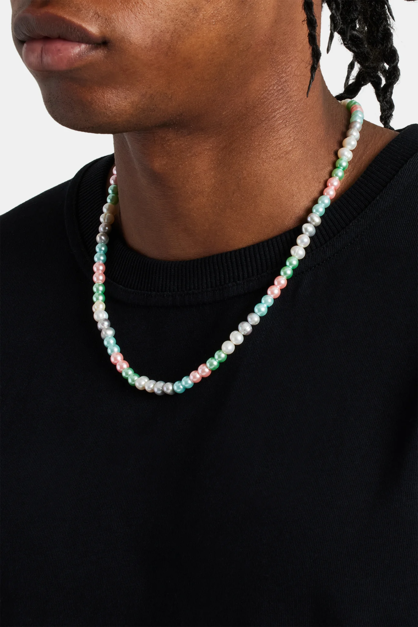 Multi Colour Freshwater Pearl Necklace - 6mm - Image 3