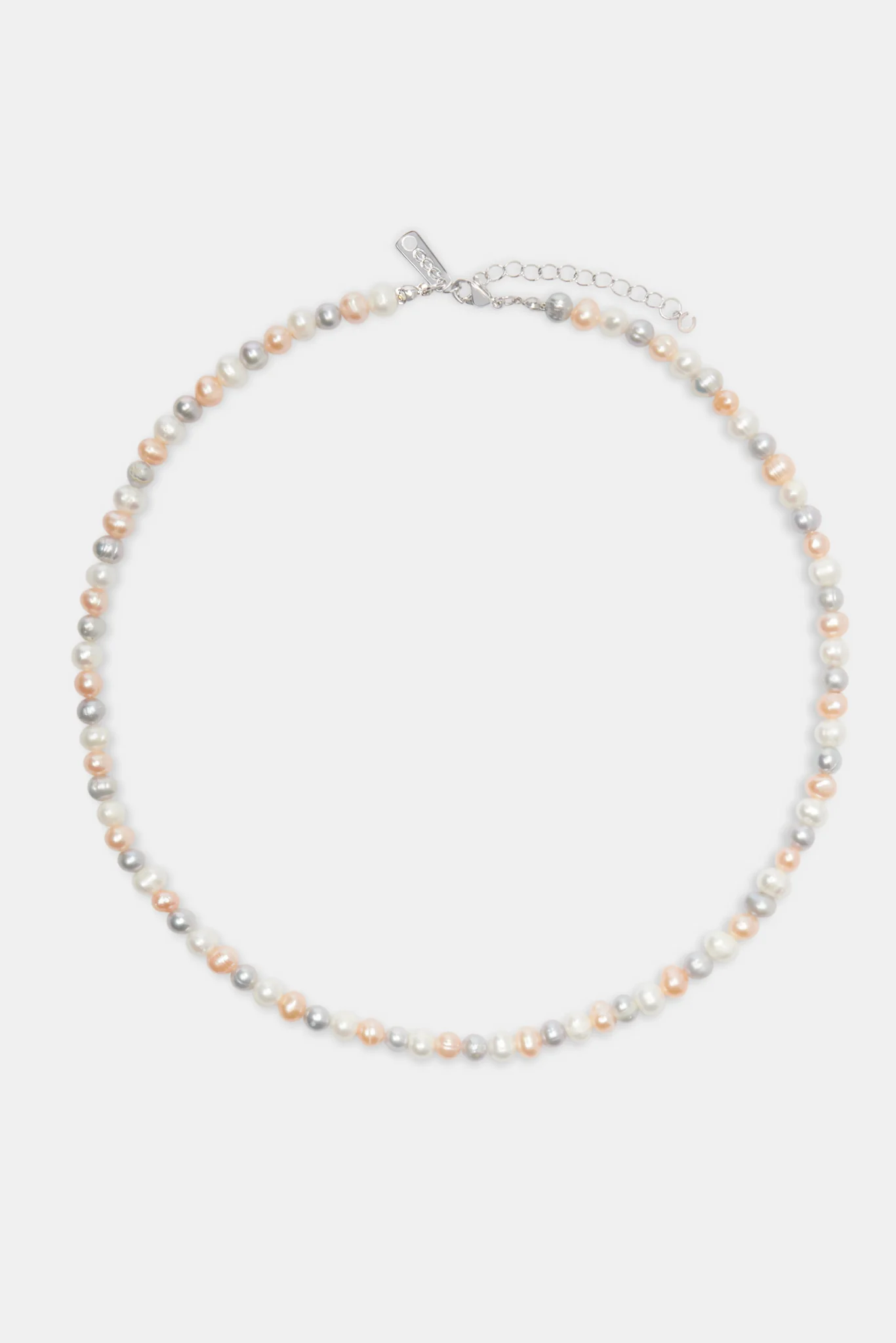 Multi Colour Freshwater Pearl Necklace - White - 6mm - Image 3