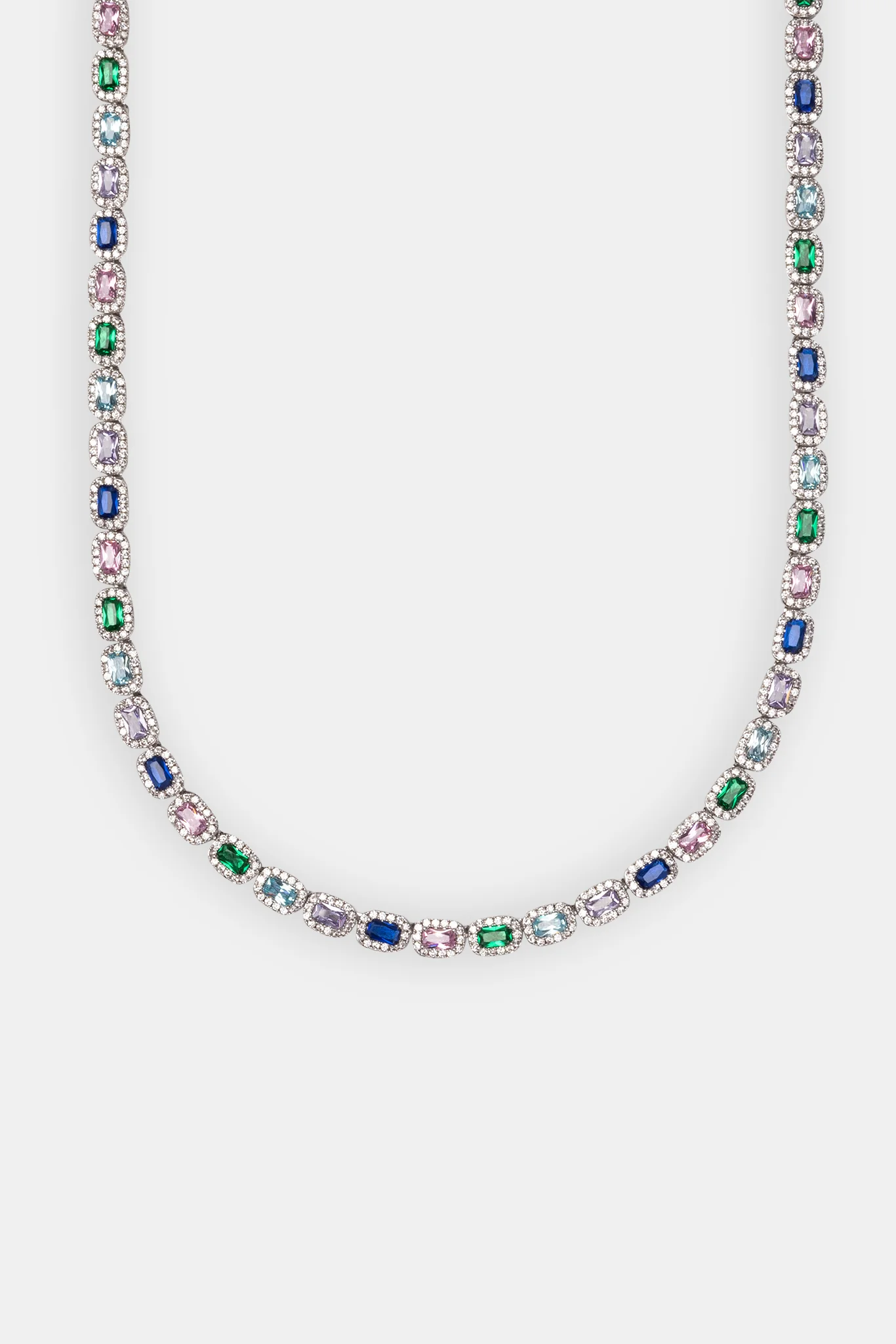 Multi Colour Iced Bezel Chain - 6mm - Image 2