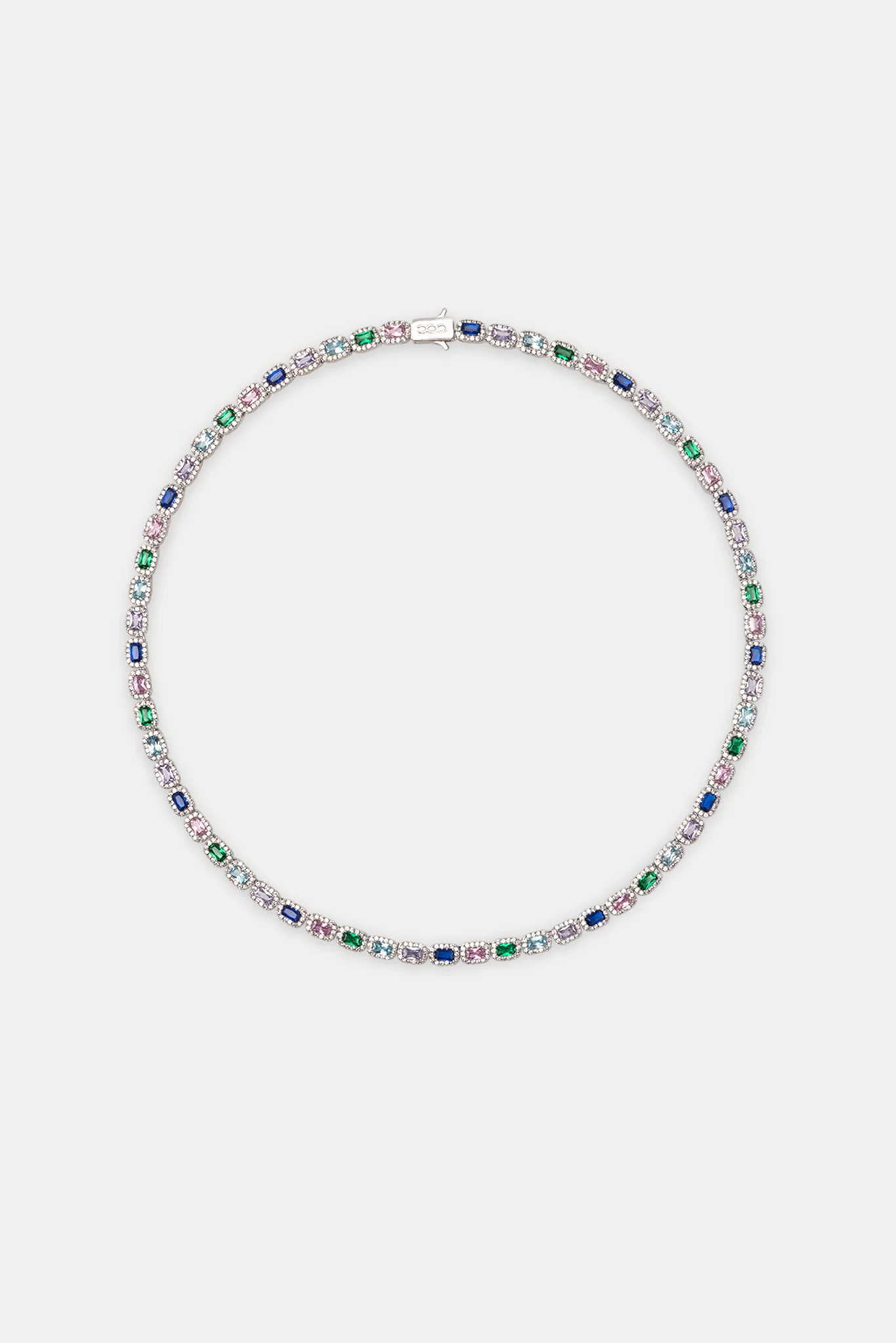 Multi Colour Iced Bezel Chain - 6mm - Image 3